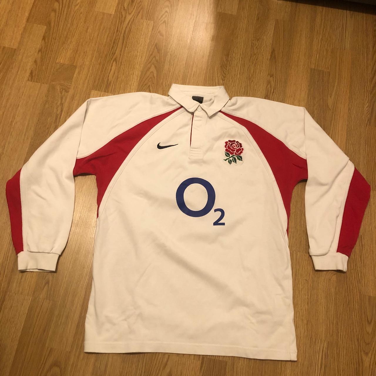 Vintage England Rugby Nike Longsleeve 2003/2005 Home... - Depop