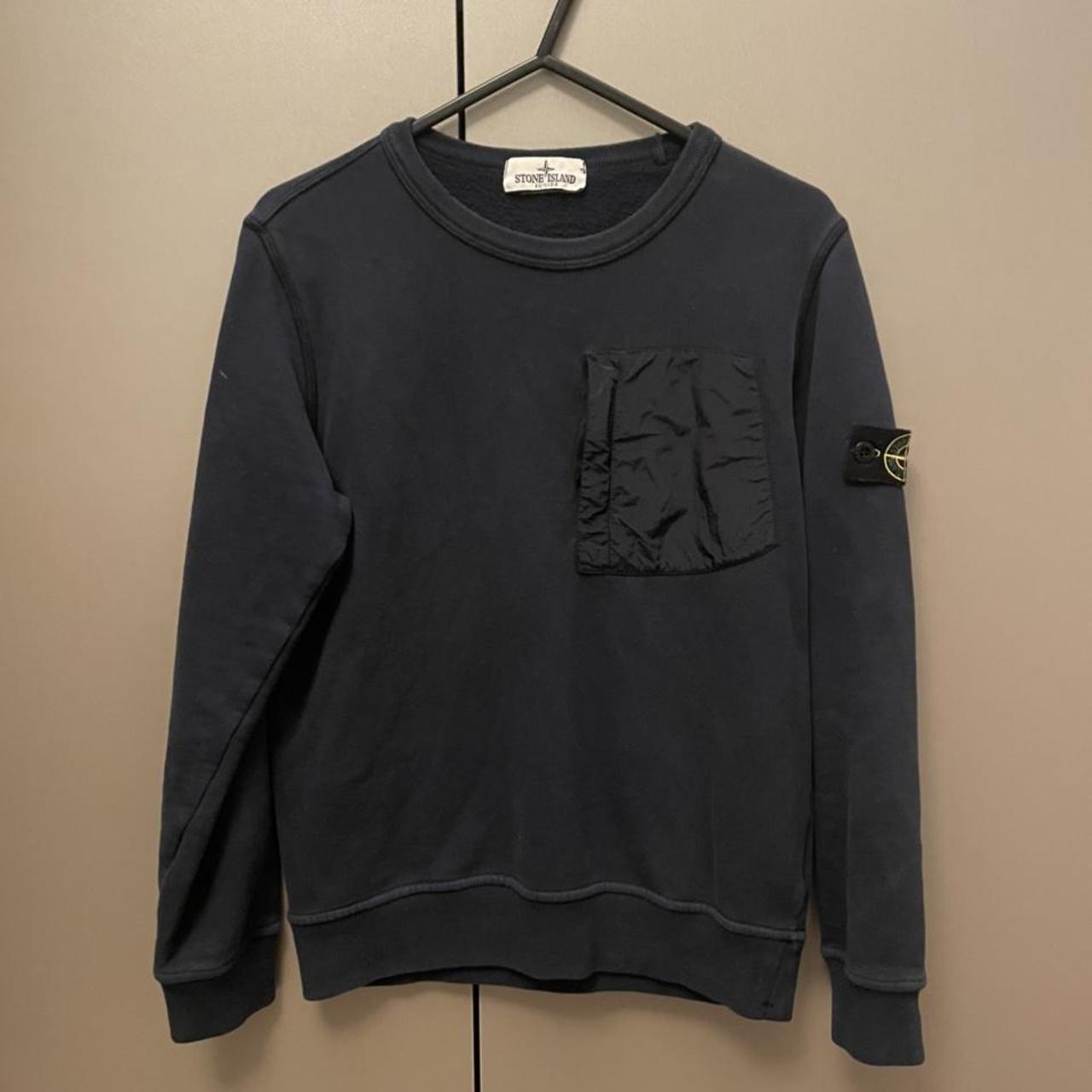 Junior stone island jumper in navy blue.Overall... Depop