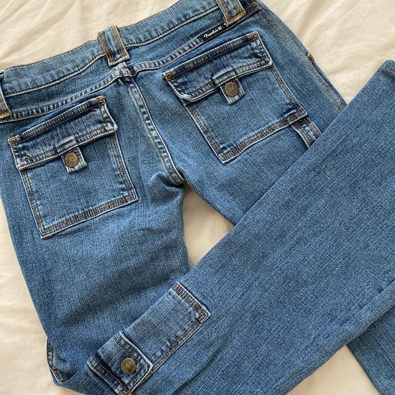 Y2k Frankie B. Low Waist Flared Cargo Jeans.... - Depop