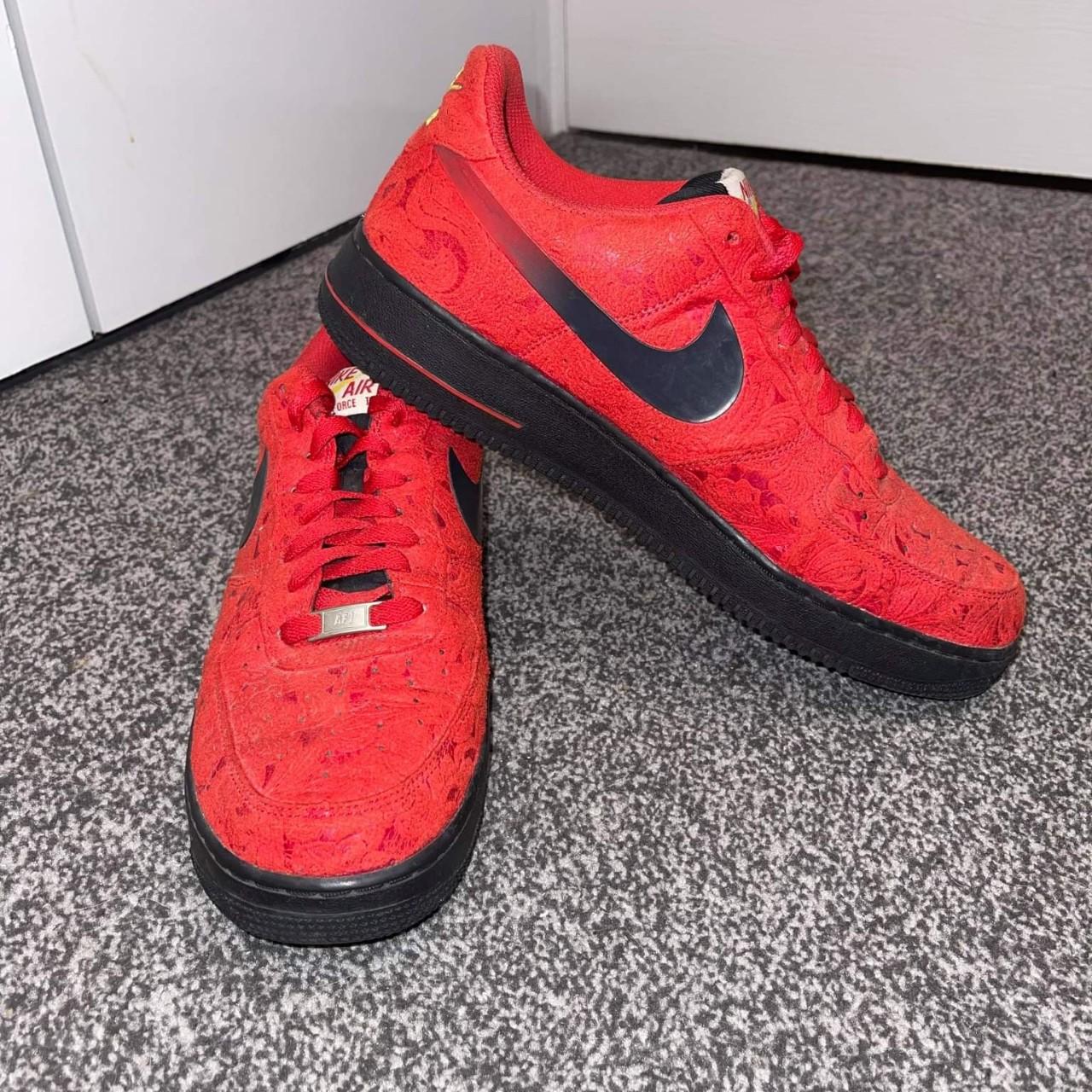 Nike air force 1 cheap red paisley