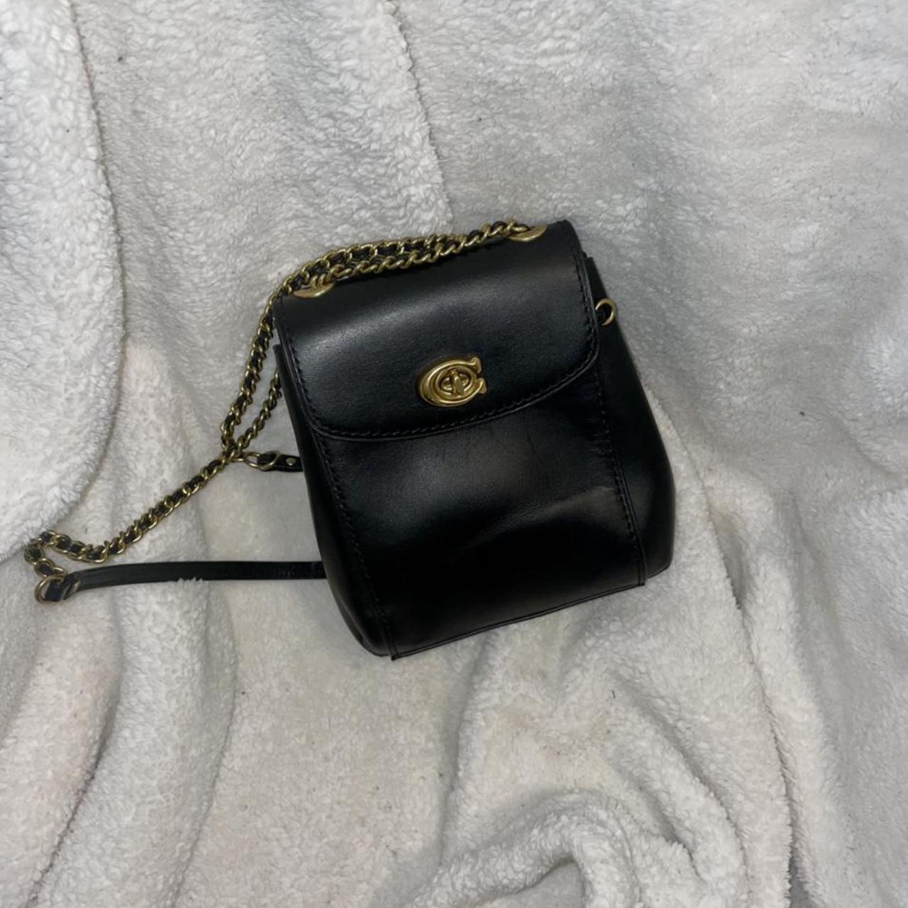 coach mini leather backpack