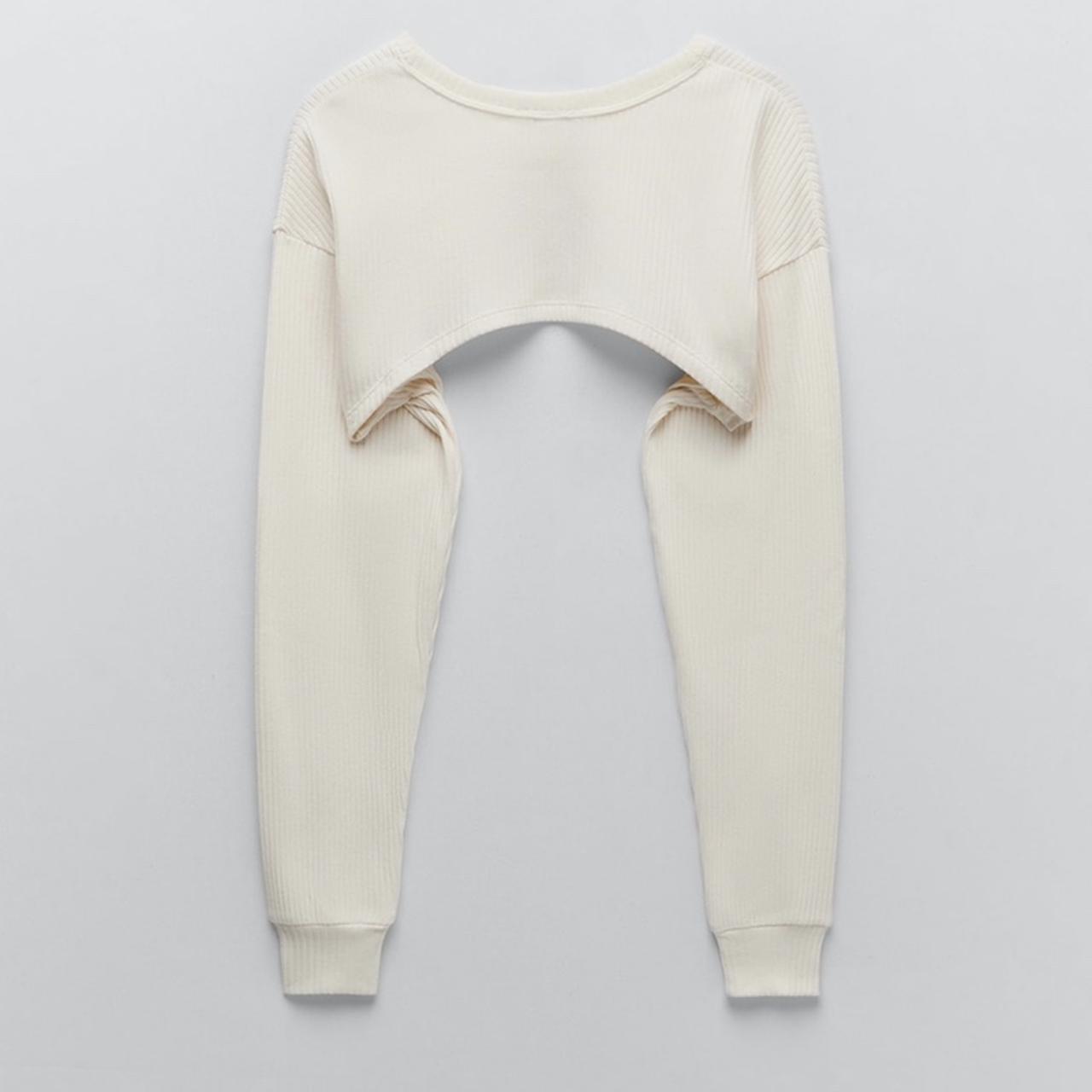 Zara Ribbed Arm Warmers Croptop [LAST ONE] (PRICE IS... Depop