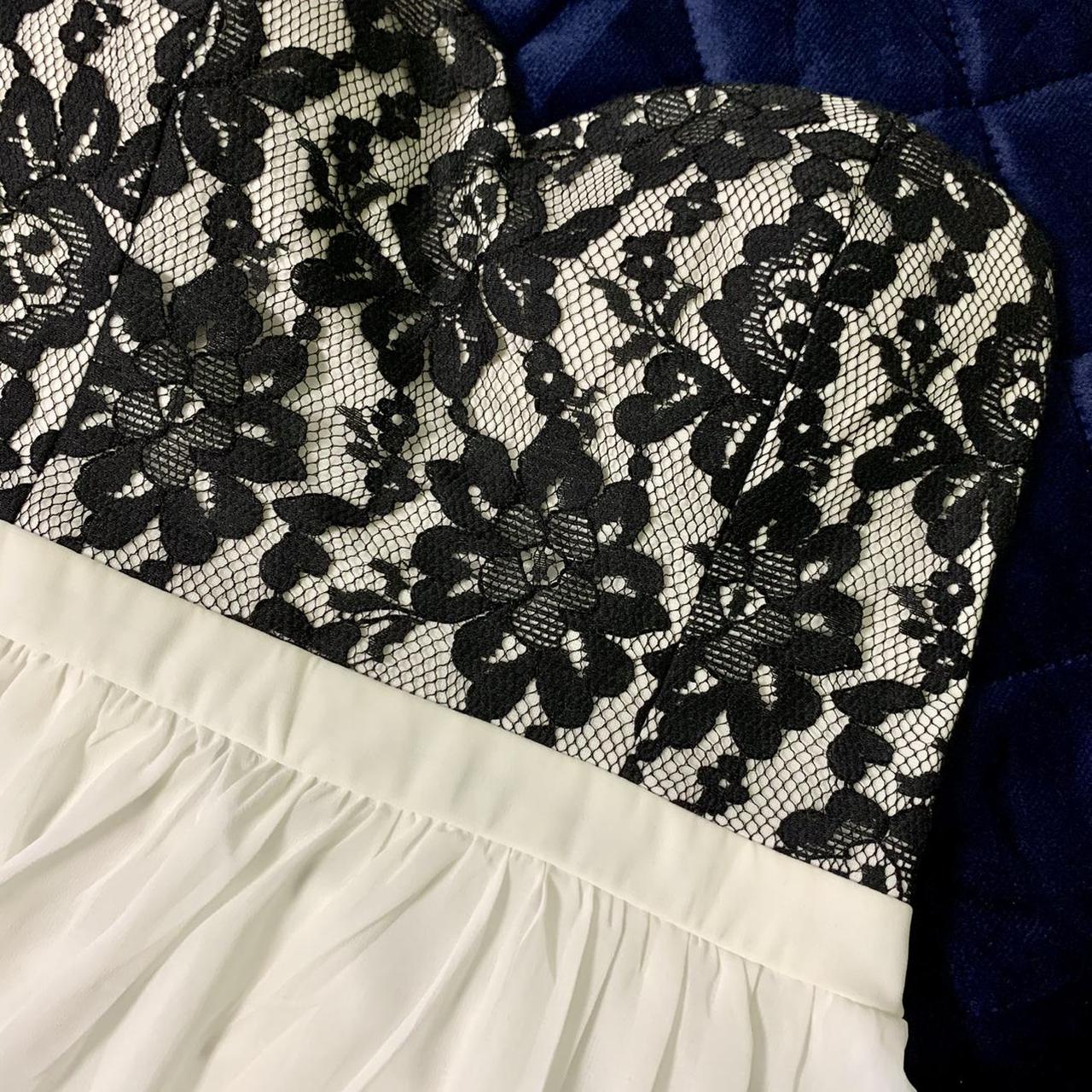 Black and White Lace Dress Gorgeous black lace and... - Depop