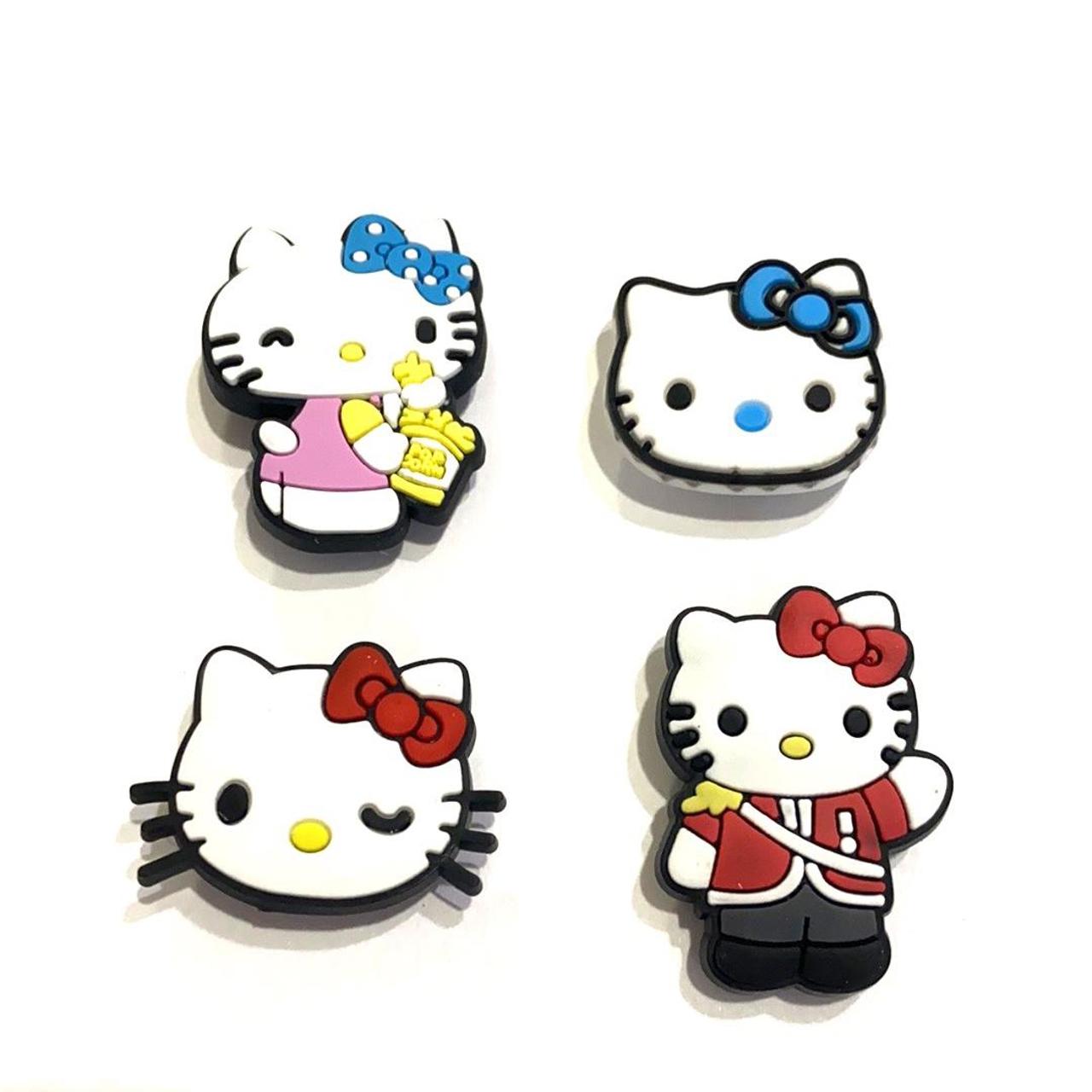 Hello Kitty Shoe Charms set of 4 Red Blue Eating... - Depop