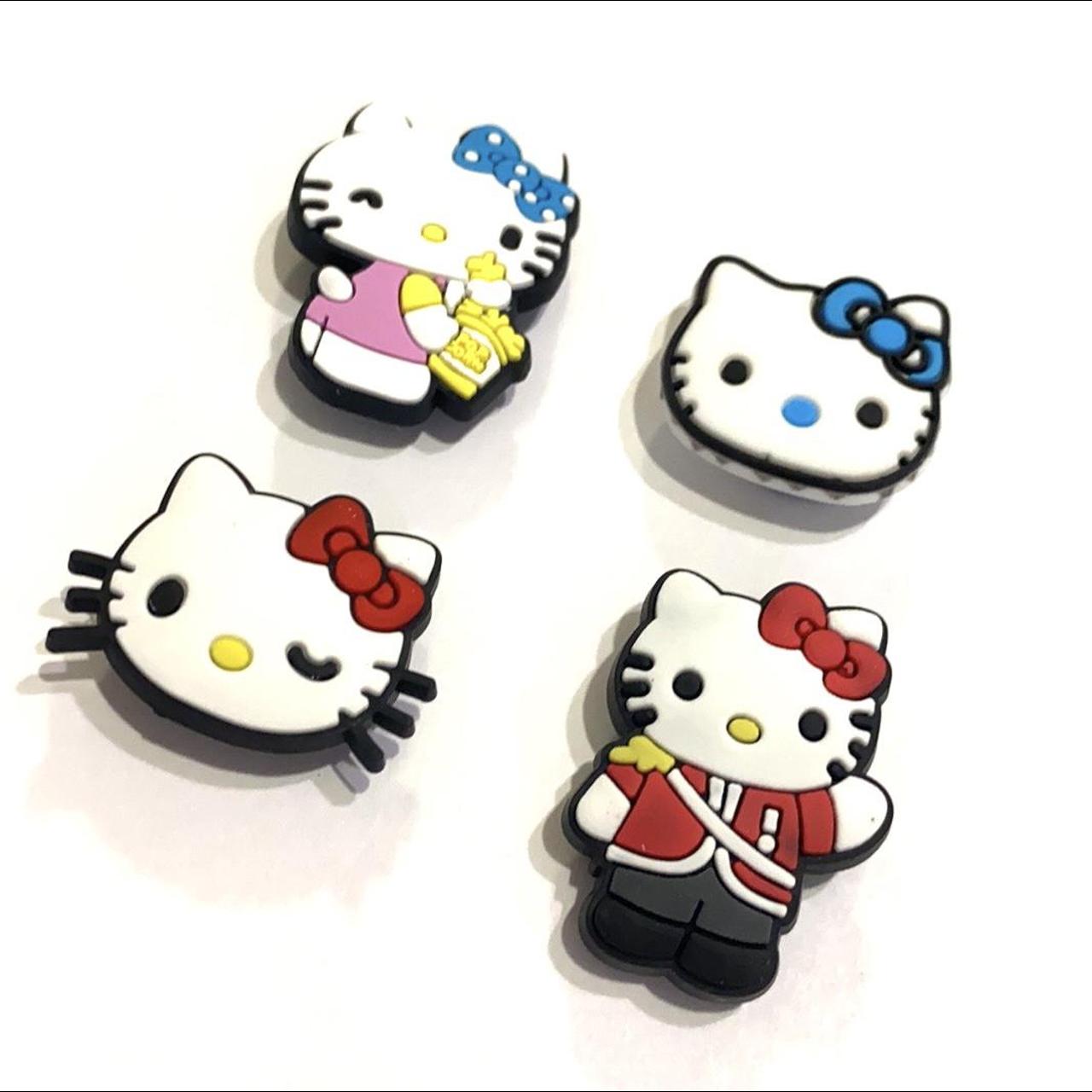 Hello Kitty Shoe Charms set of 4 Red Blue Eating... - Depop