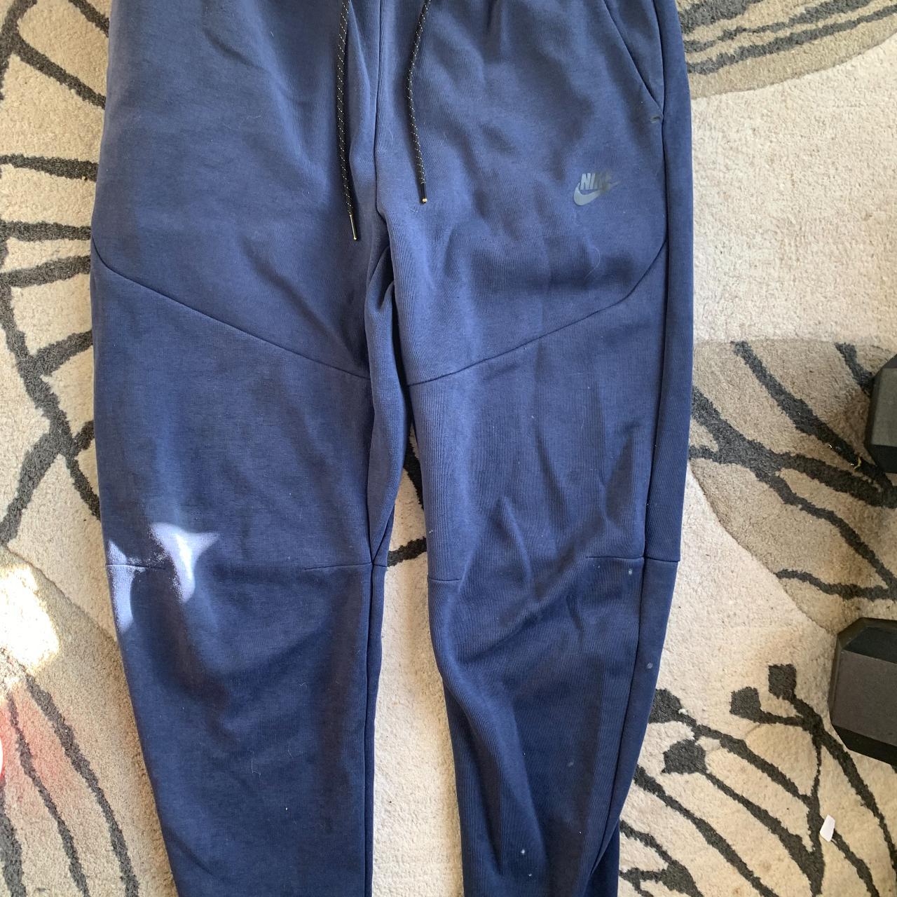 Nike Tech Fleece Navy JOGGERS SIZE M used... - Depop