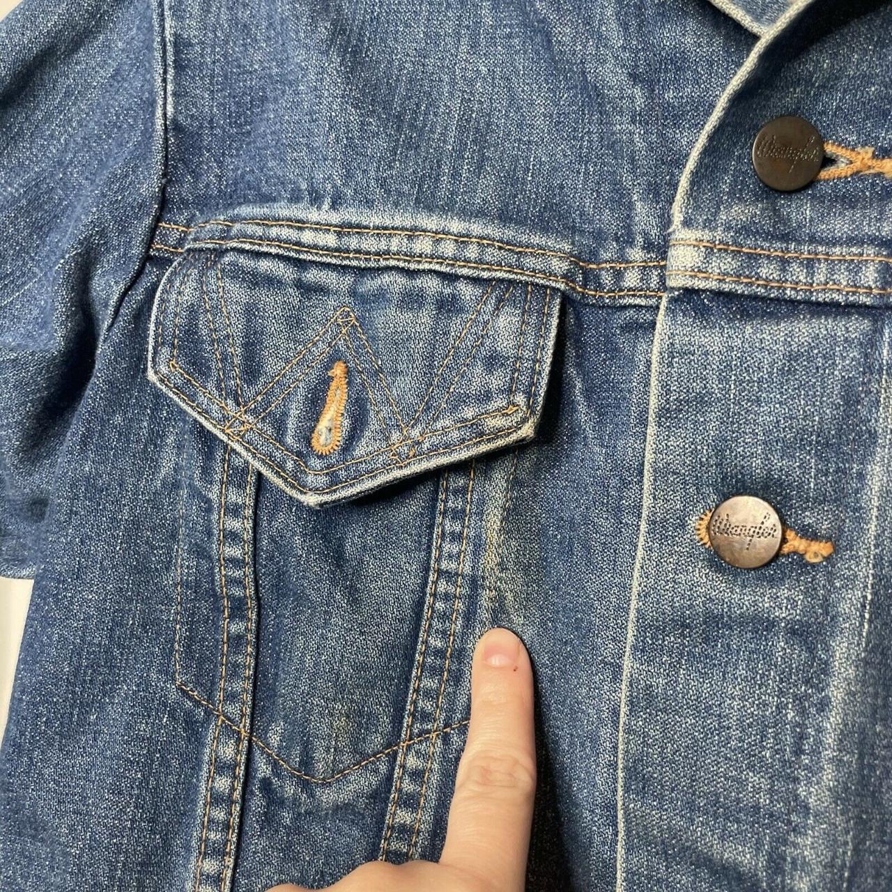 Vintage 1970s Wrangler Denim Jacket W Pocket Size 36... - Depop