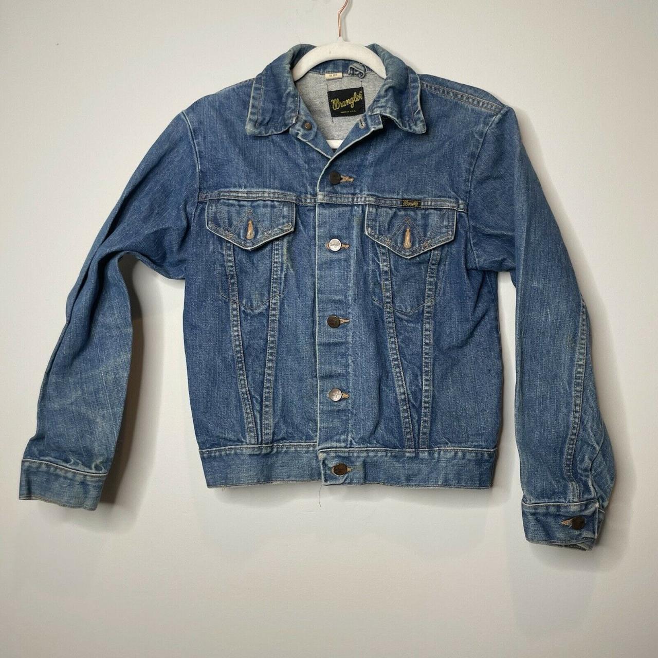 Vintage 1970s Wrangler Denim Jacket W Pocket Size 36... - Depop