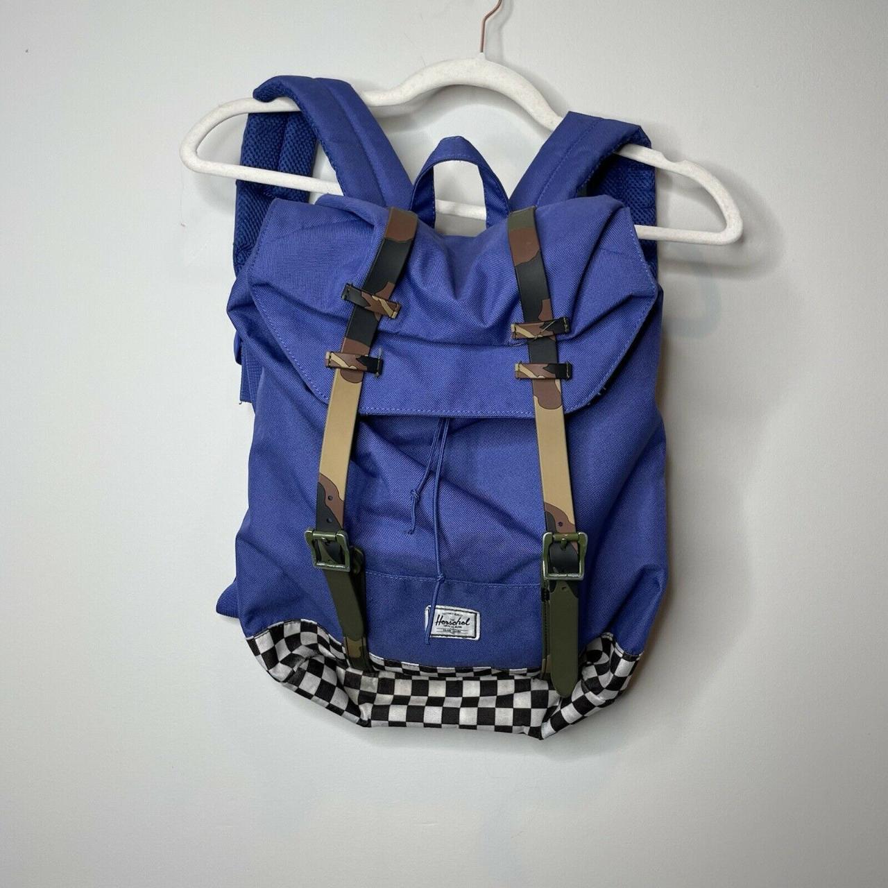 Herschel Retreat Backpack Blue Camo Checkered. Good... Depop