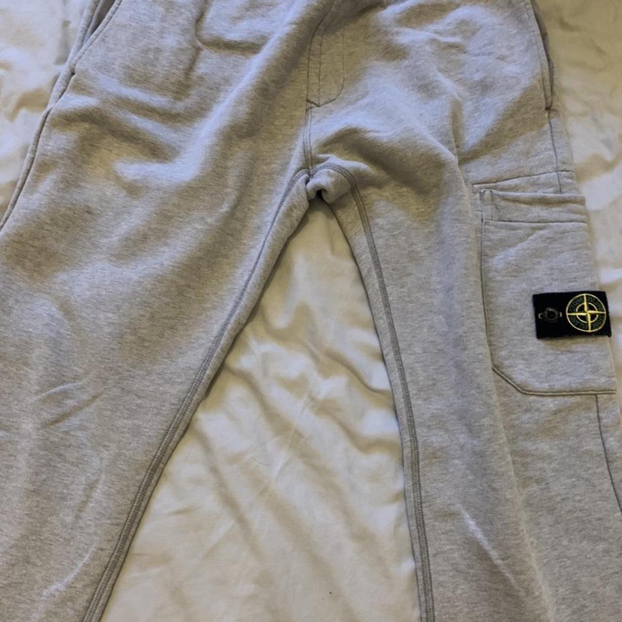 Grey stone island joggers brilliant condition - Depop