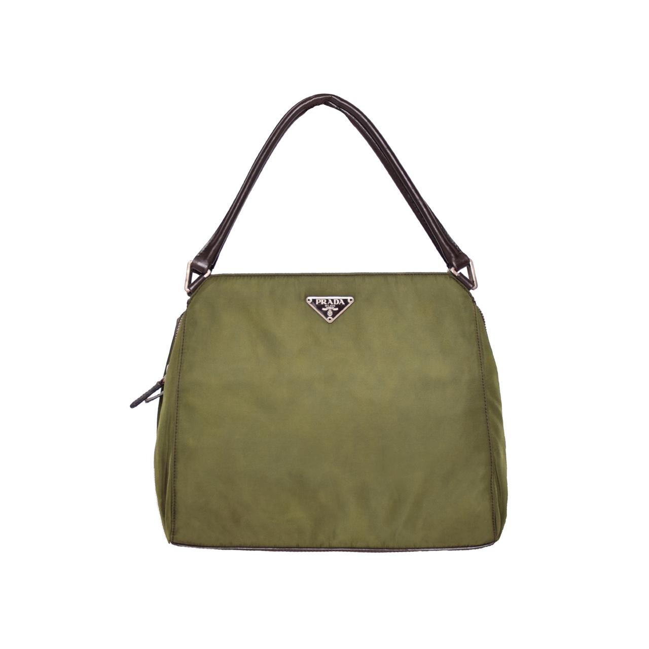 Prada nylon bag green best sale