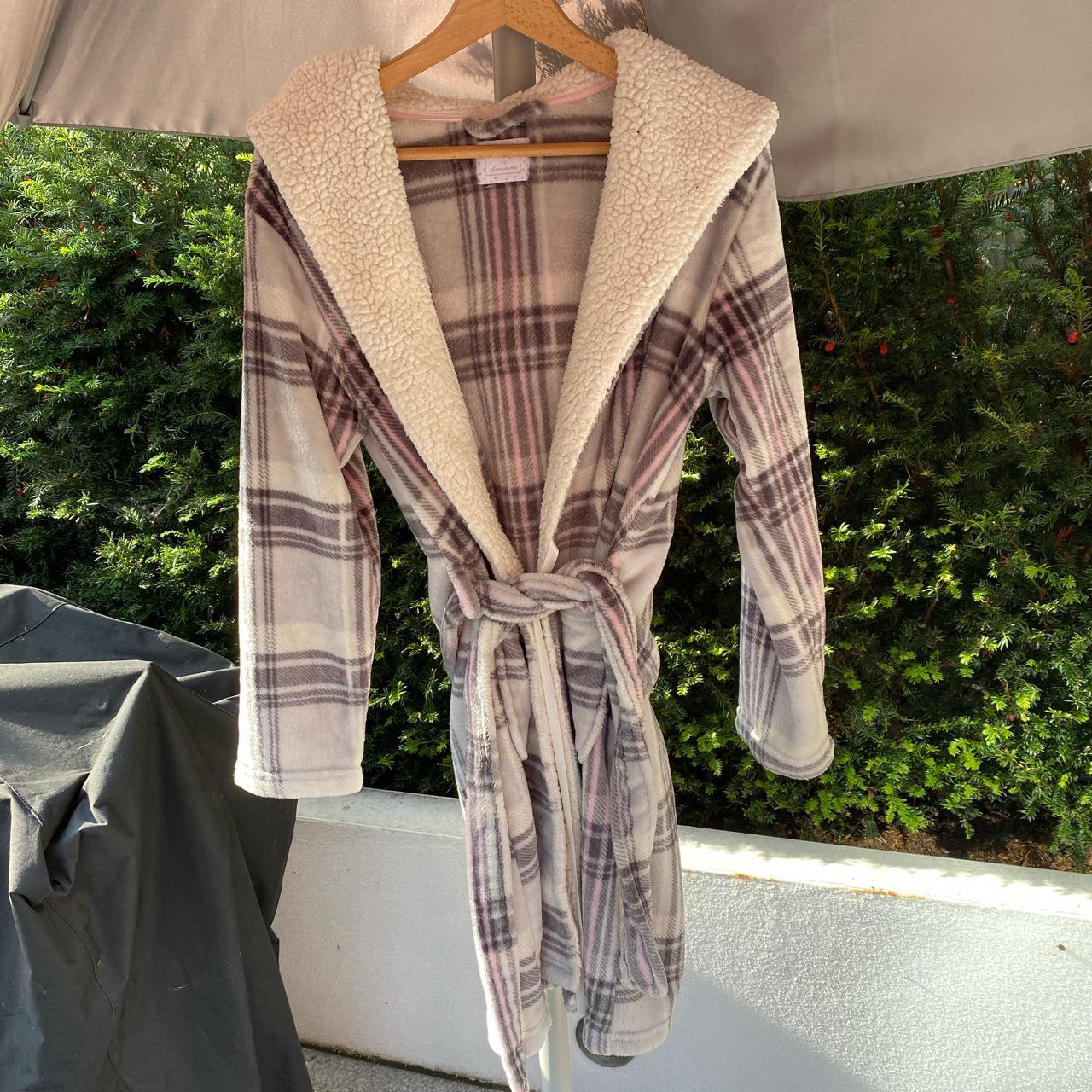 Matalan Women's Grey and Pink Robe Depop