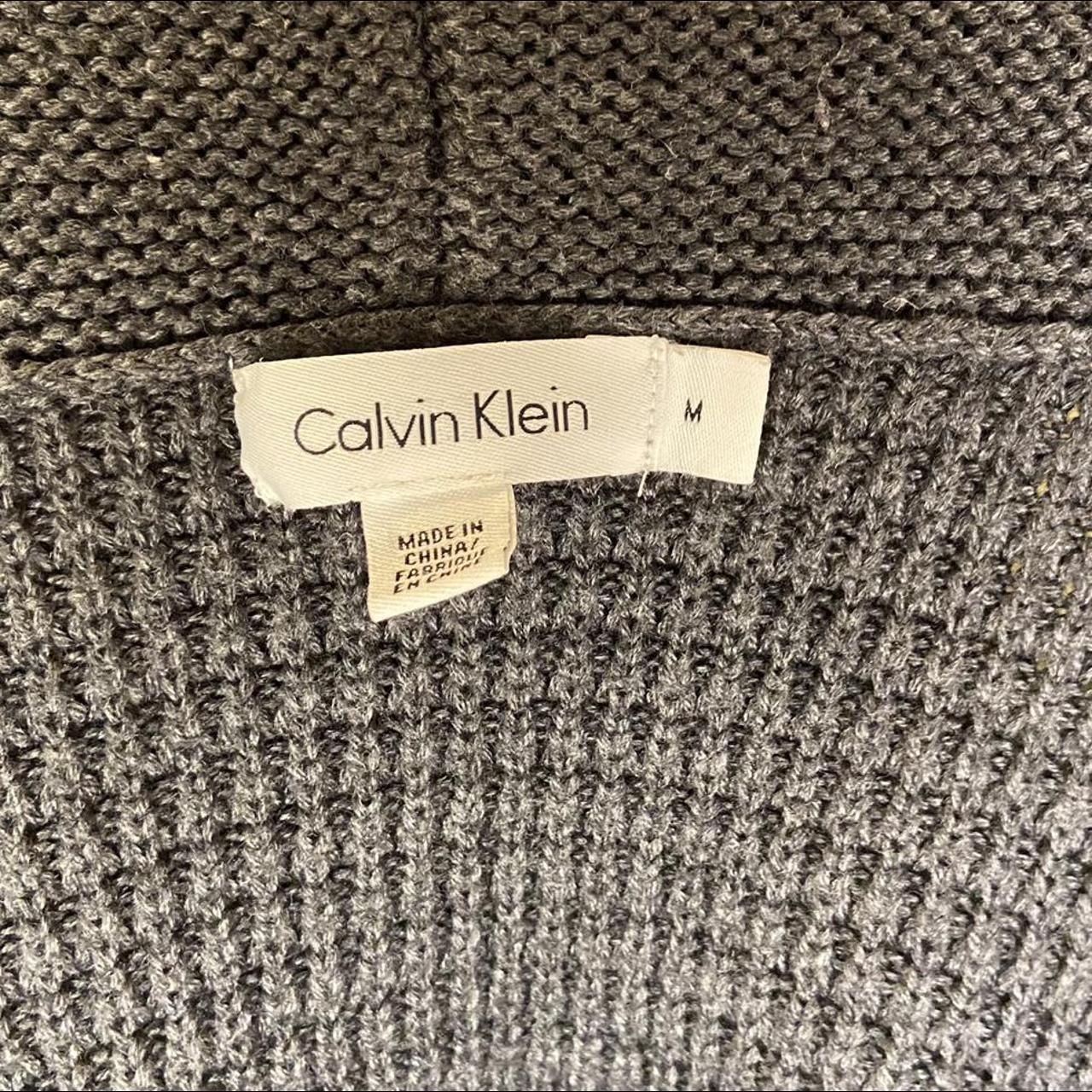 Grey Calvin Klein cardigan sweater. Men’s size... - Depop