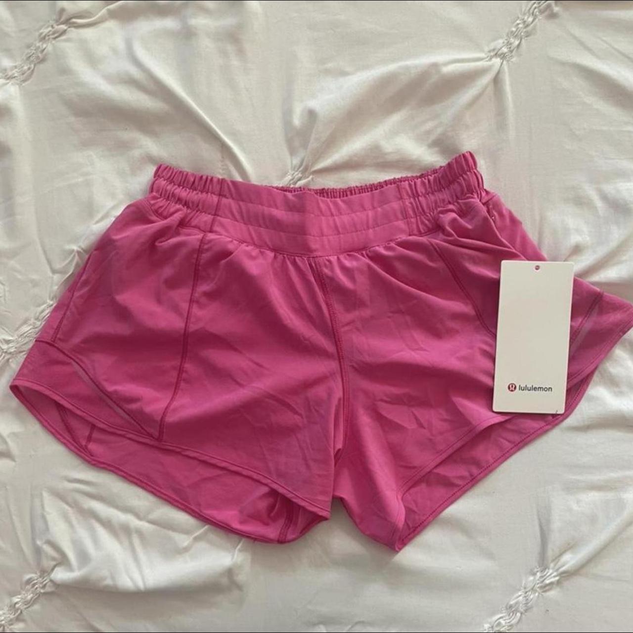 Lululemon sonic pink hotty hots - size 4 - 4” - Depop