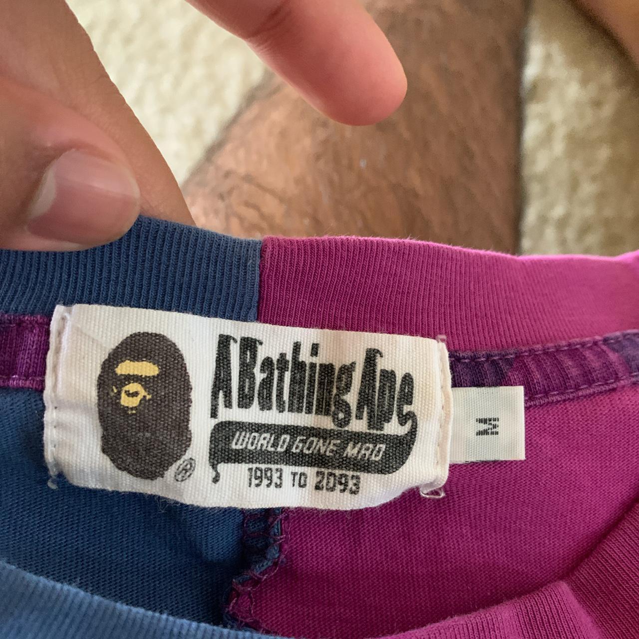 bape half purple half blue