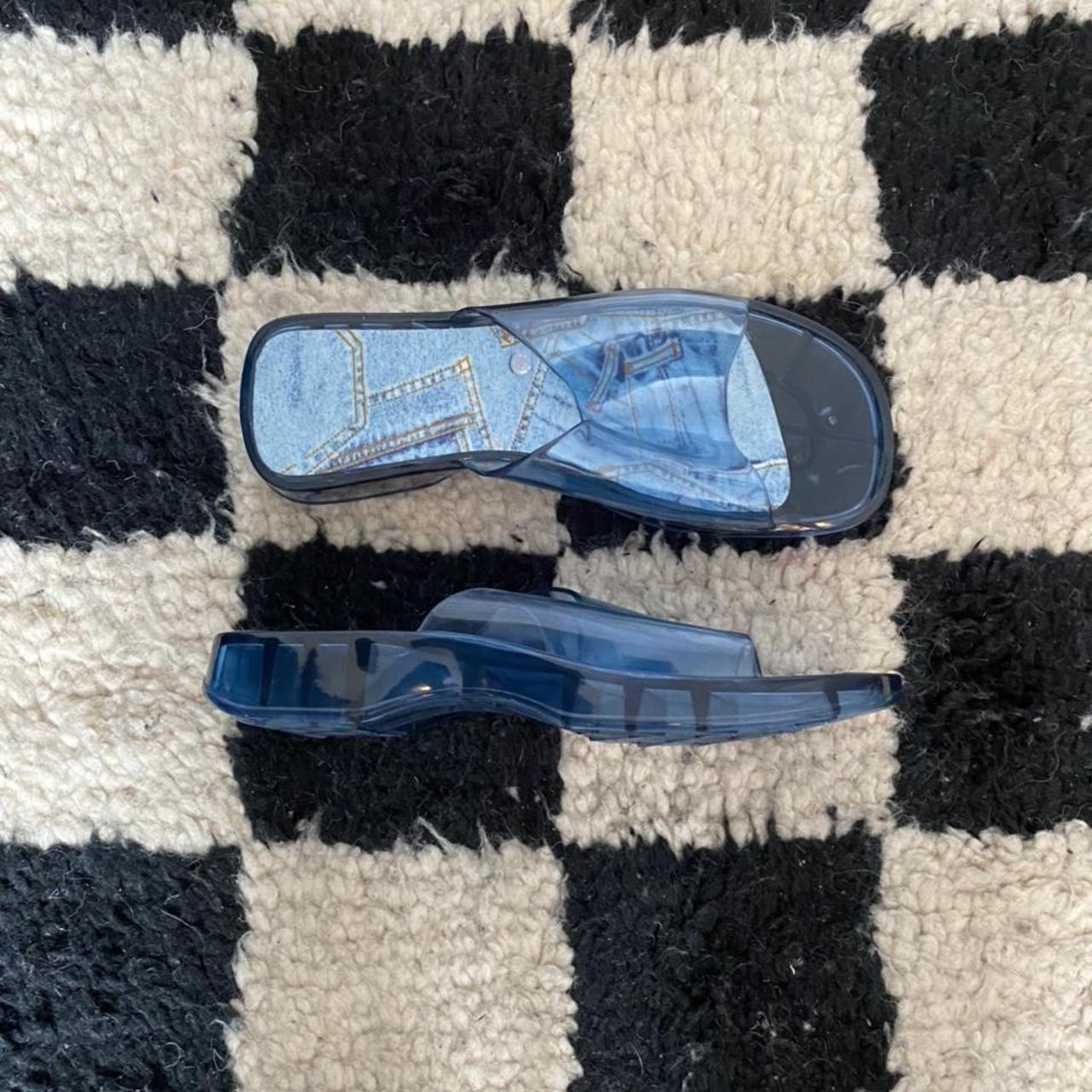 Women's Blue Slides | Depop