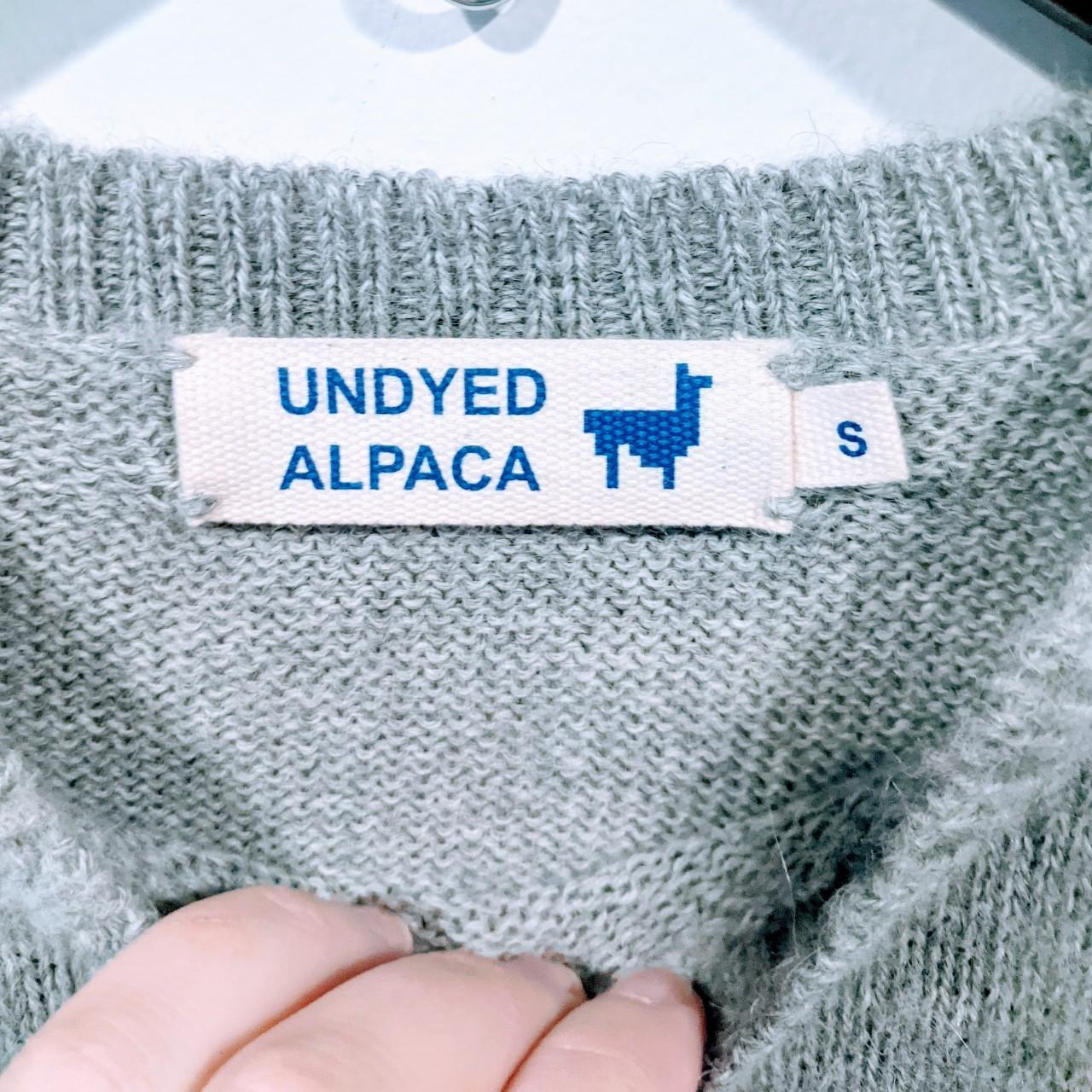 EUC. Undyed Alpaca crewneck sweater in heather grey.... Depop