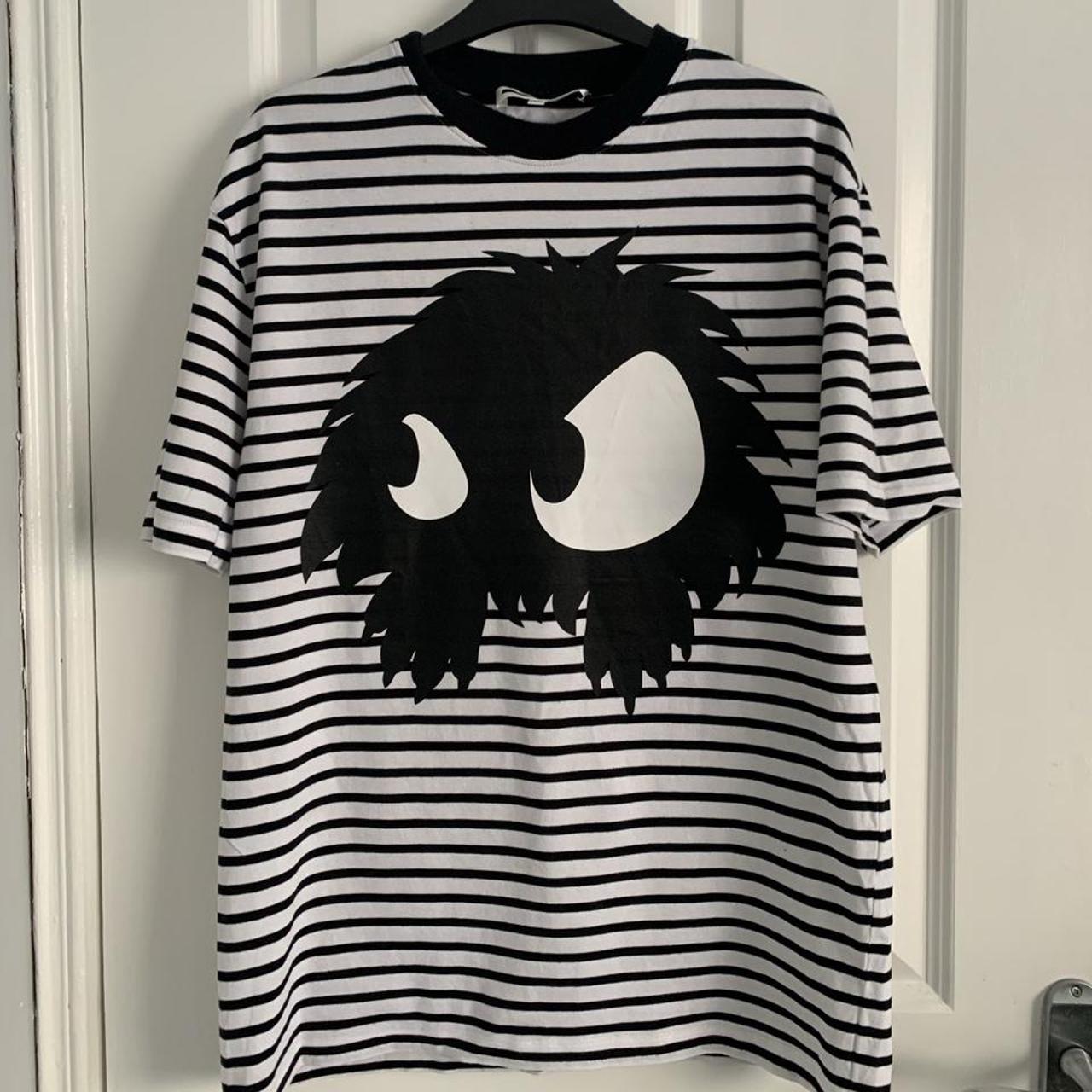 Mcq Alexander Mcqueen Tee Sale Mens Jacquard Logo Wire Blue T