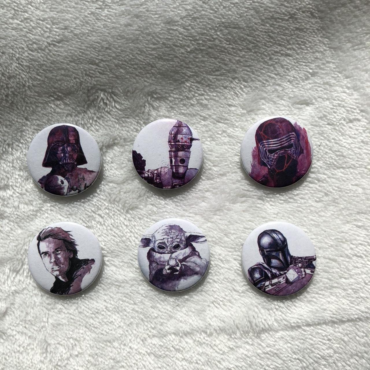 handmade assorted Star Wars character pins Size: 1... - Depop