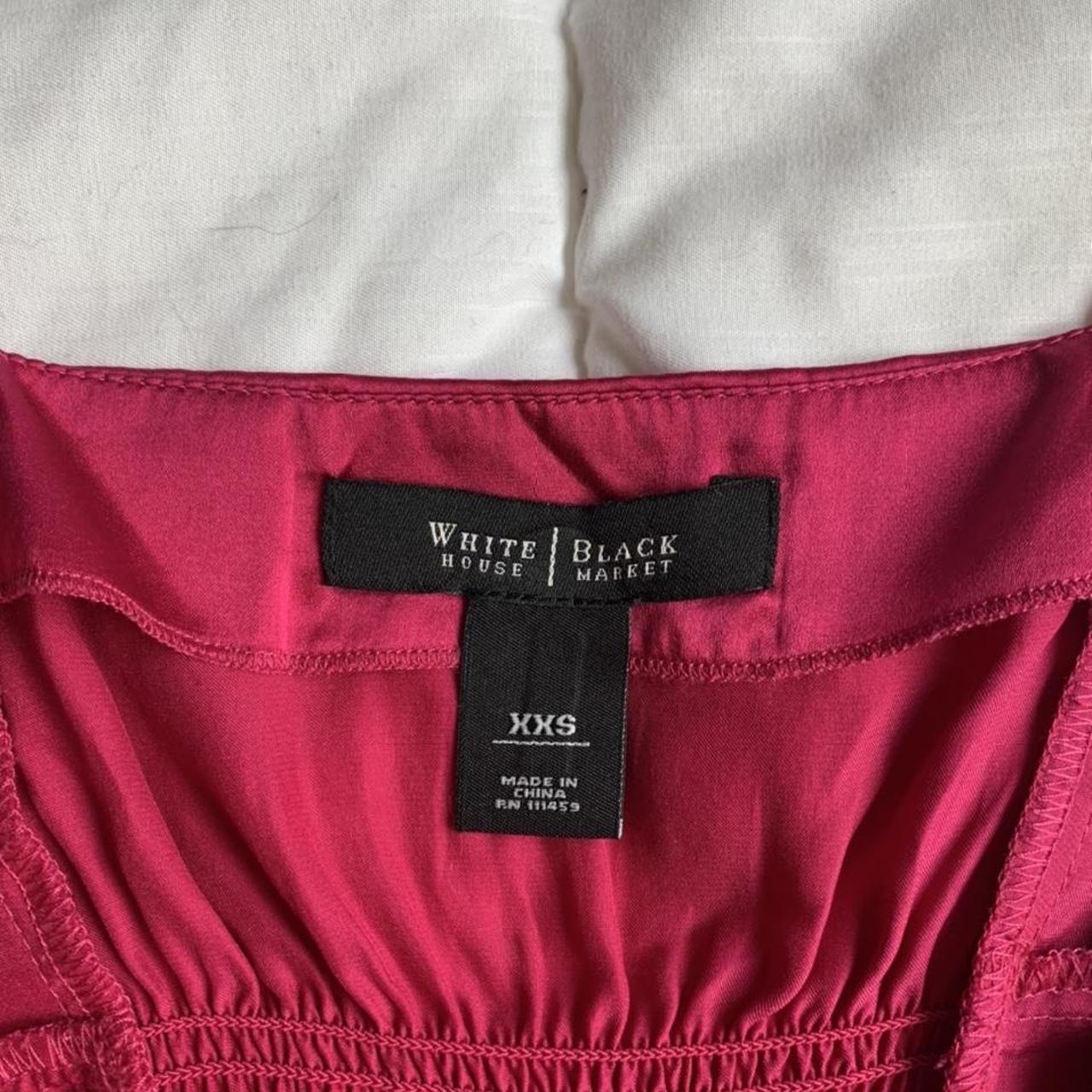 White House Black Market Women's Pink and Red Blouse | Depop