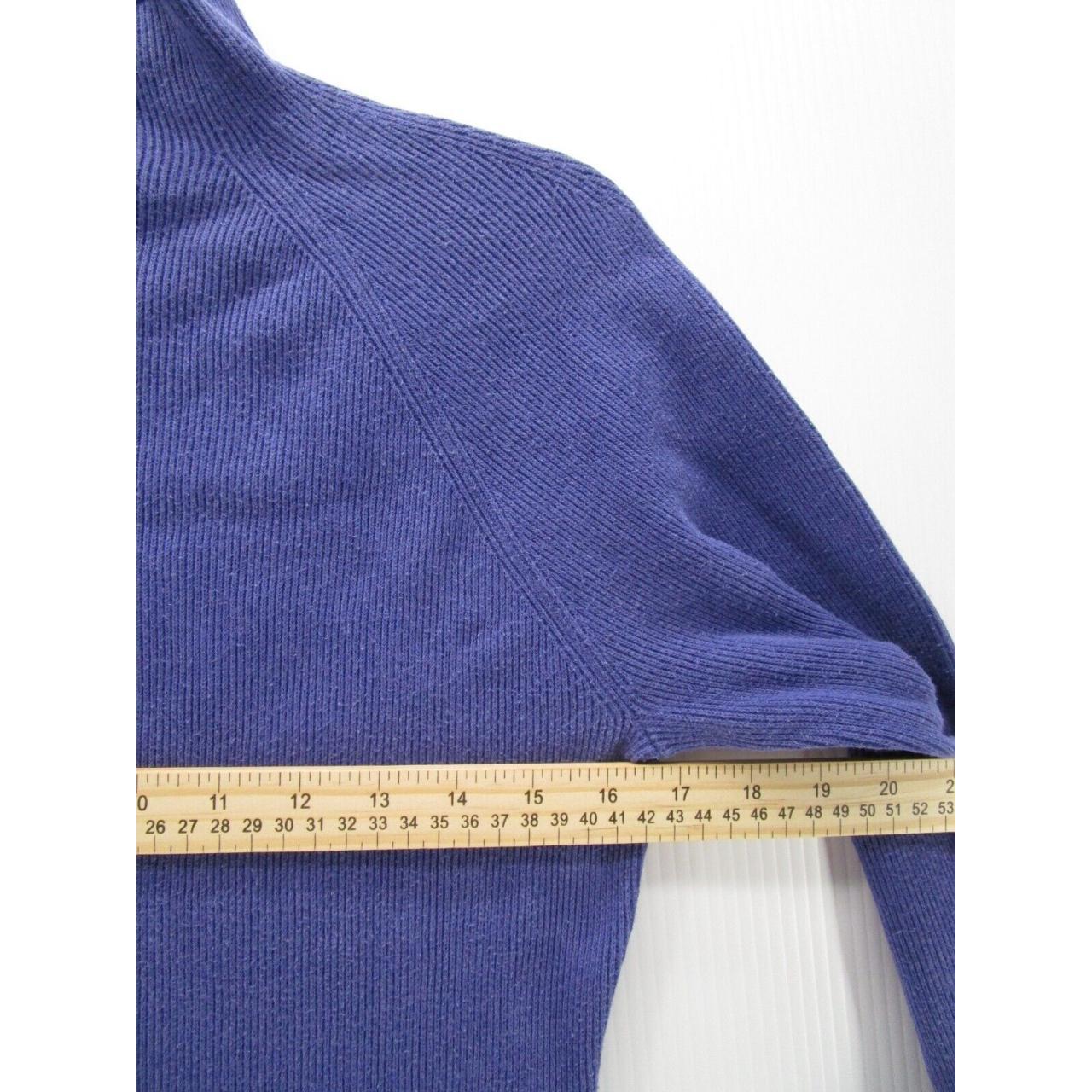 Orvis Sweater Women Medium Blue Pullover Mock Neck... - Depop