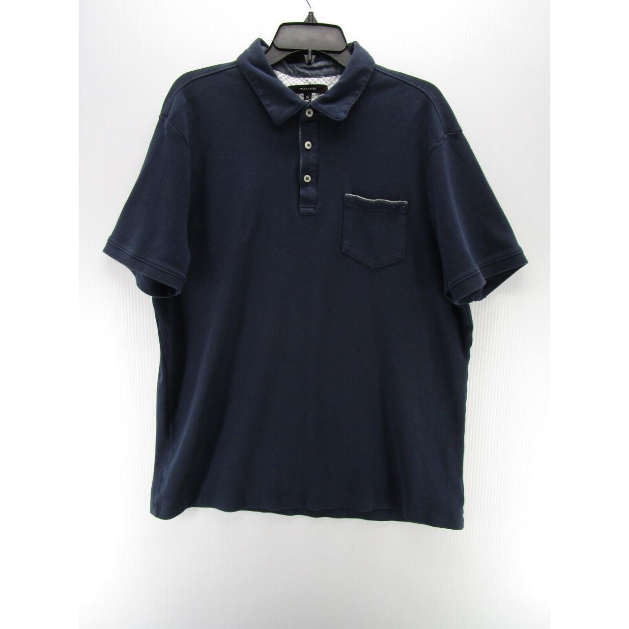 Tahari Men's Blue Polo-shirts | Depop