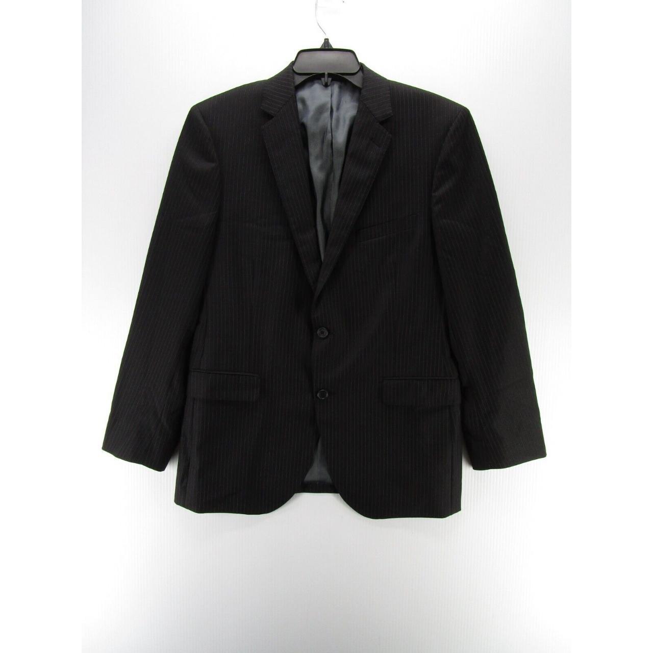 Paul Betenly Blazer Men 40 Black Wool Jacket Striped... - Depop