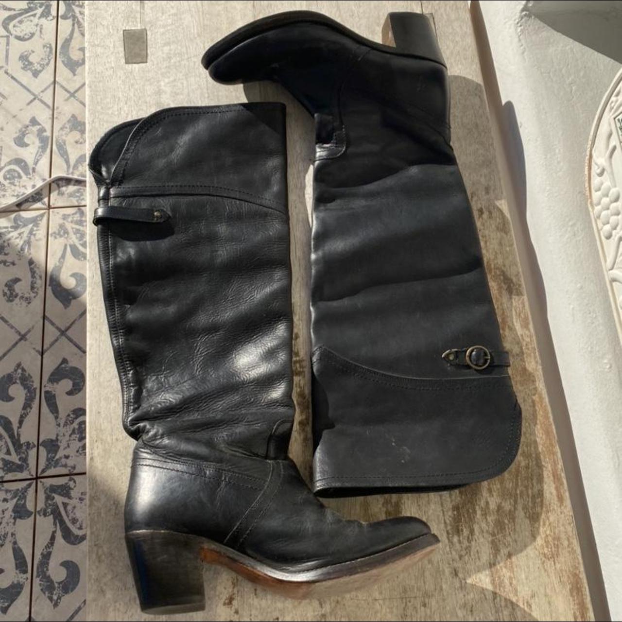 frye black knee high boots