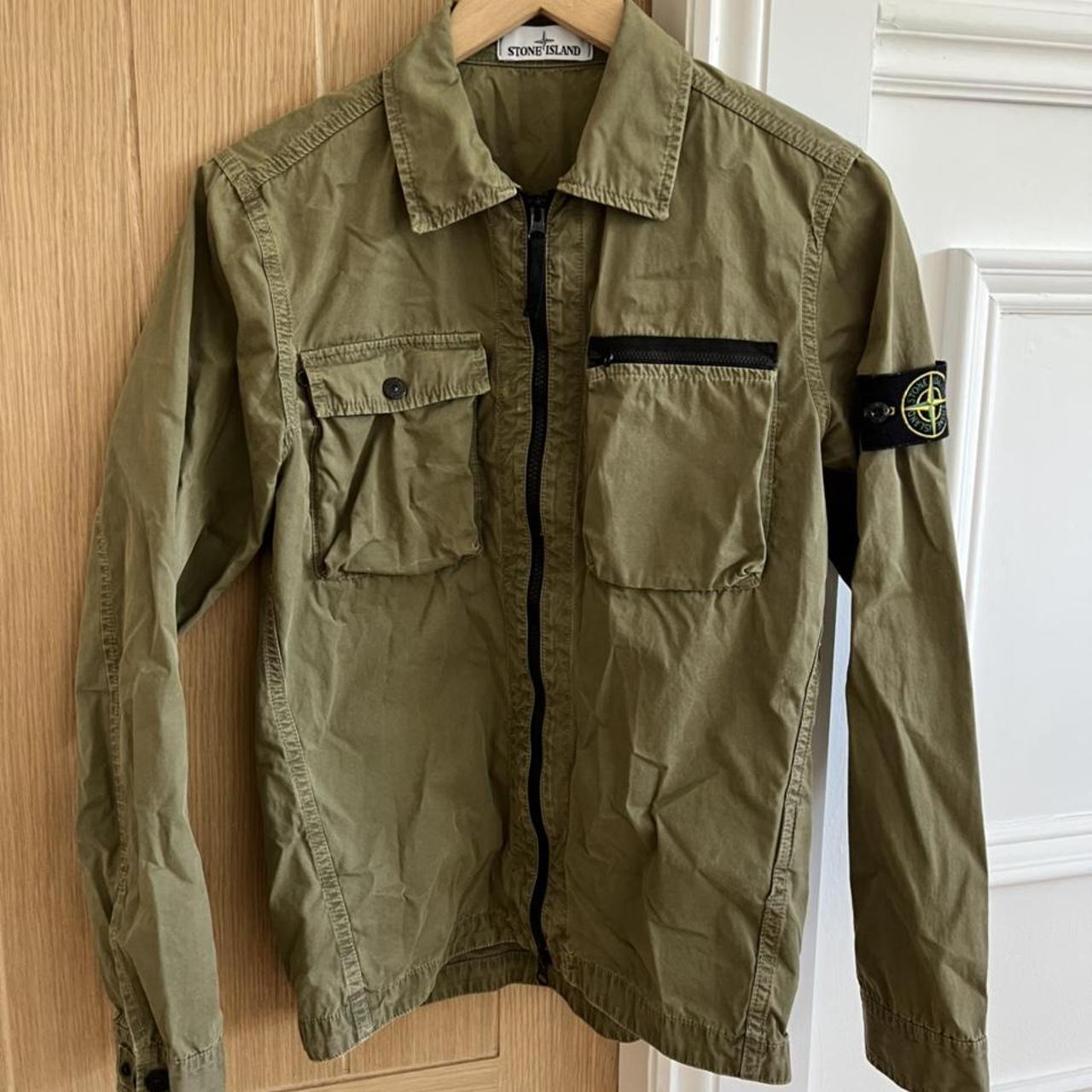 stone island khaki overshirt