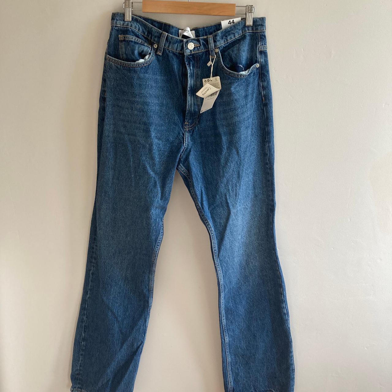 MANGO High waist regular flare jeans, UK 16 Never... - Depop