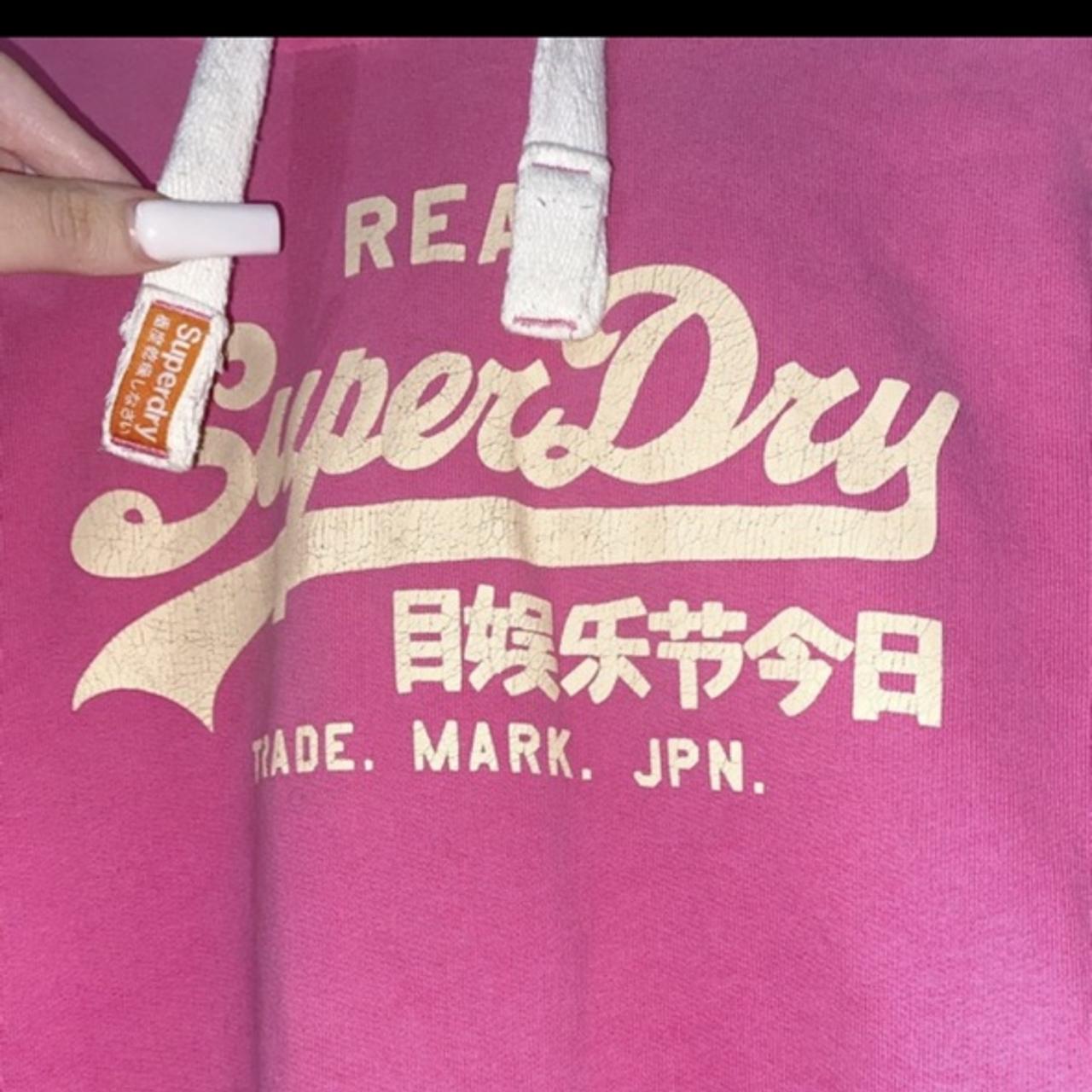 Pink superdry hoodie Worn but in great condition... - Depop