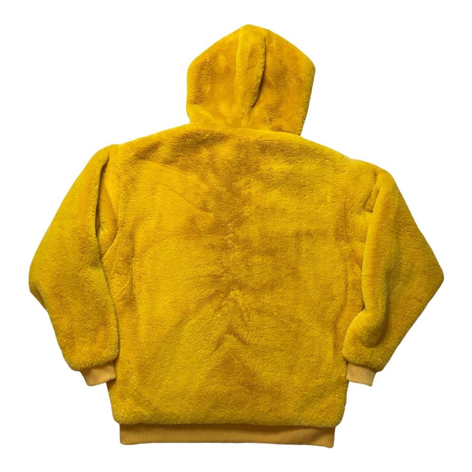 Yellow fluffy online hoodie