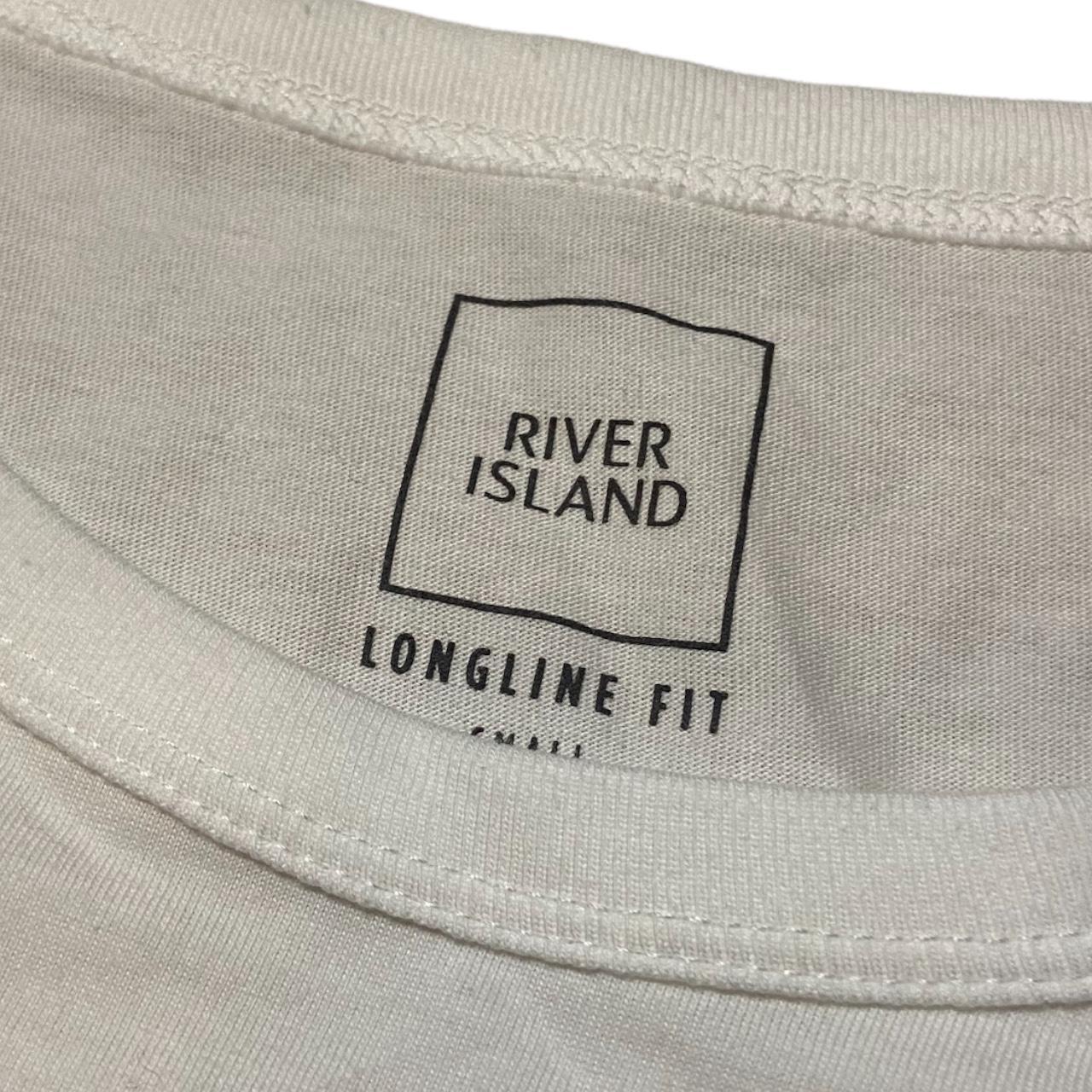 Longline Fit White T-shirt. Size: S FREE SHIPPING... - Depop