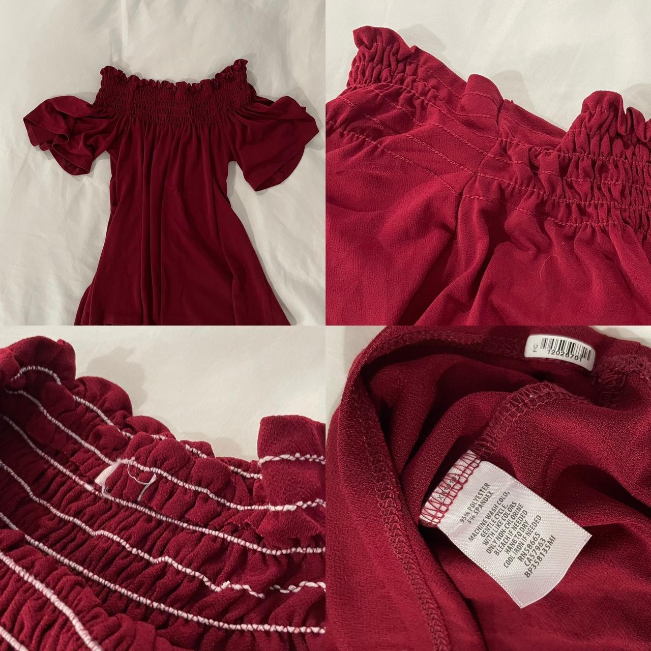 Nordstrom Women's Burgundy and Red Blouse | Depop