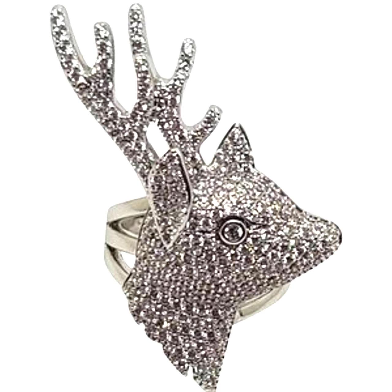 Women's Ring - Silver/White – Bold statement ring… - image 2