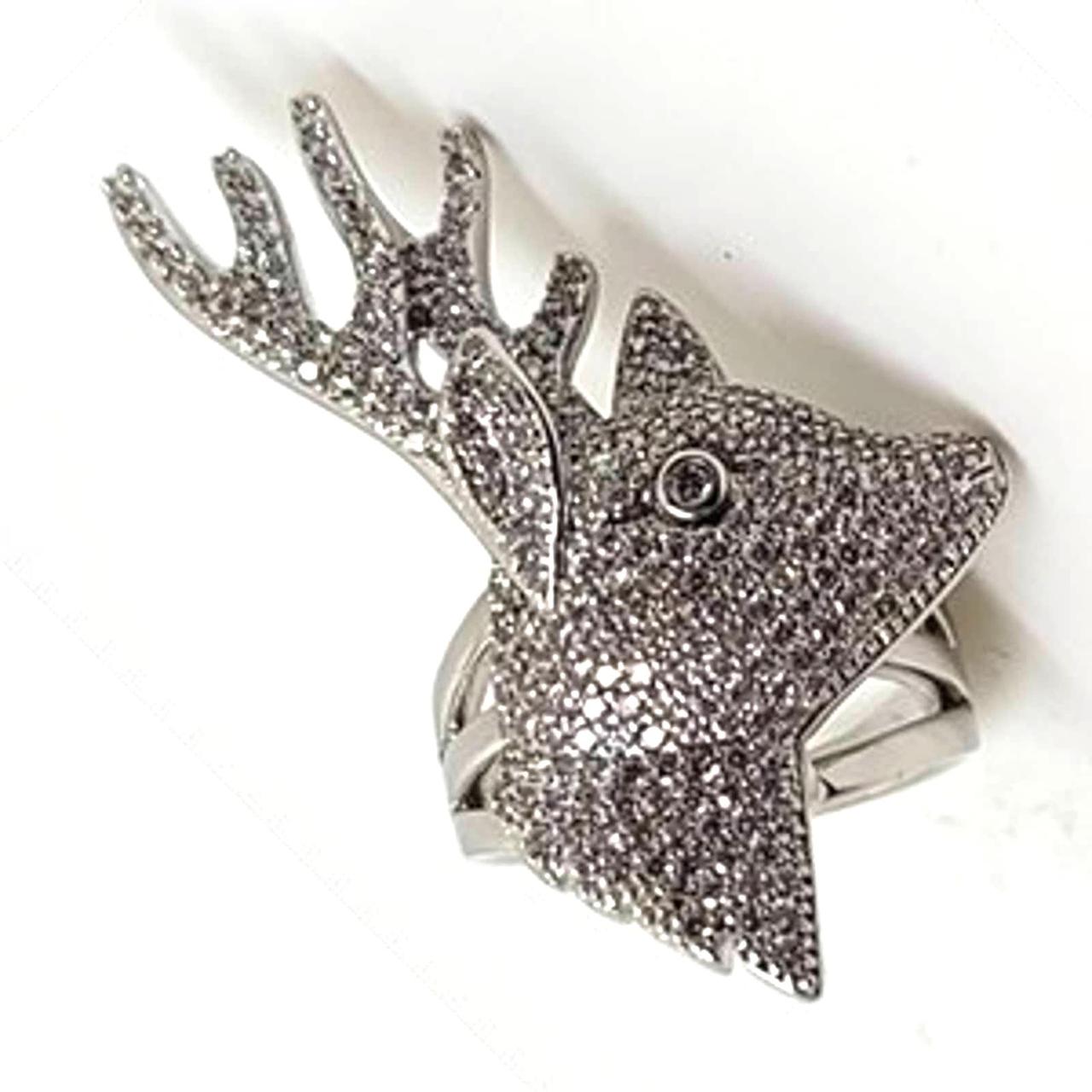 Women's Ring - Silver/White – Bold statement ring… - image 3