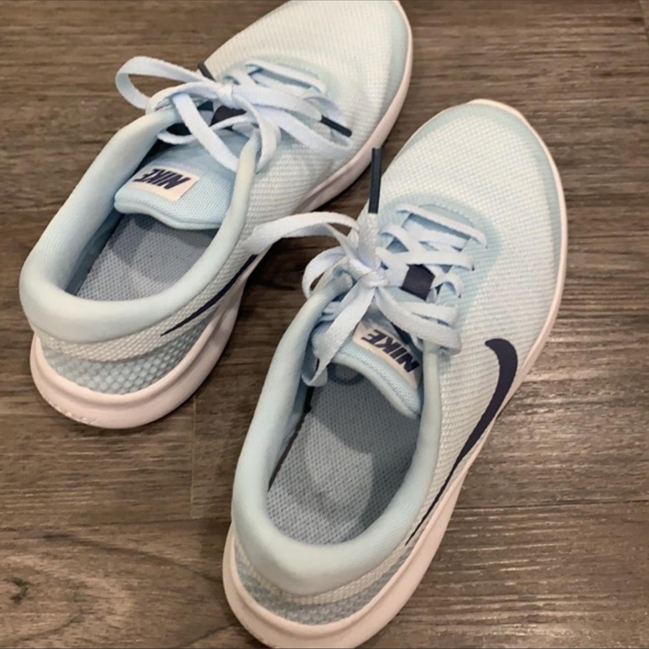 Baby blue Nike shoes. Lightly worn. Depop