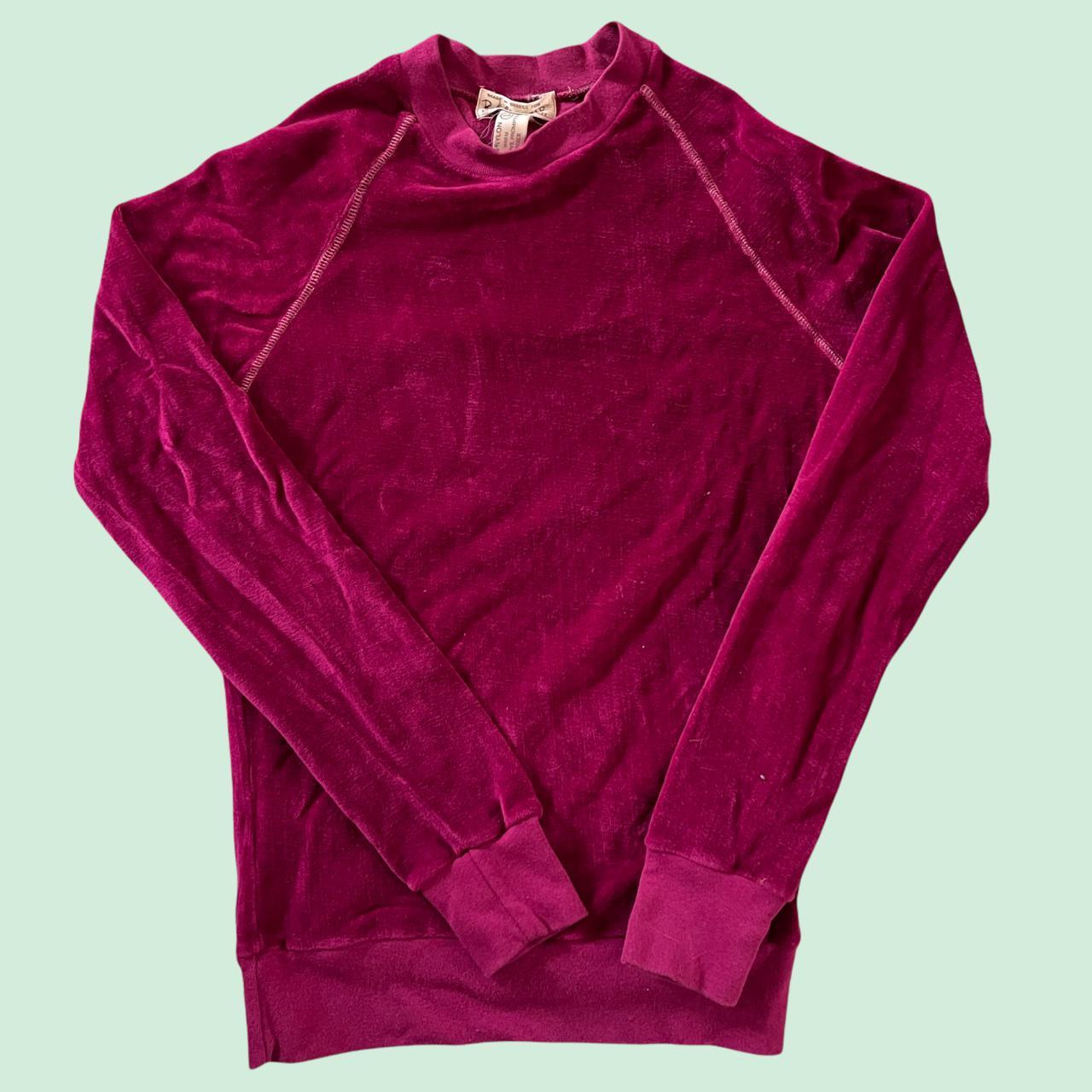 Vintage Velour Sweatshirt Marked “Made in Greece... - Depop
