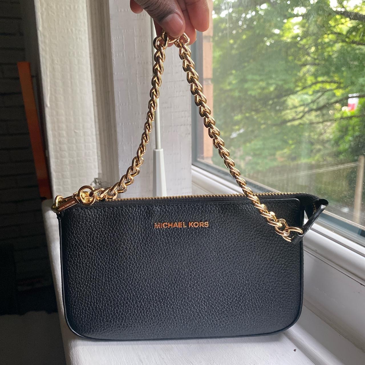 MICHAEL KORS mini bag Pebbled leather Gold... - Depop