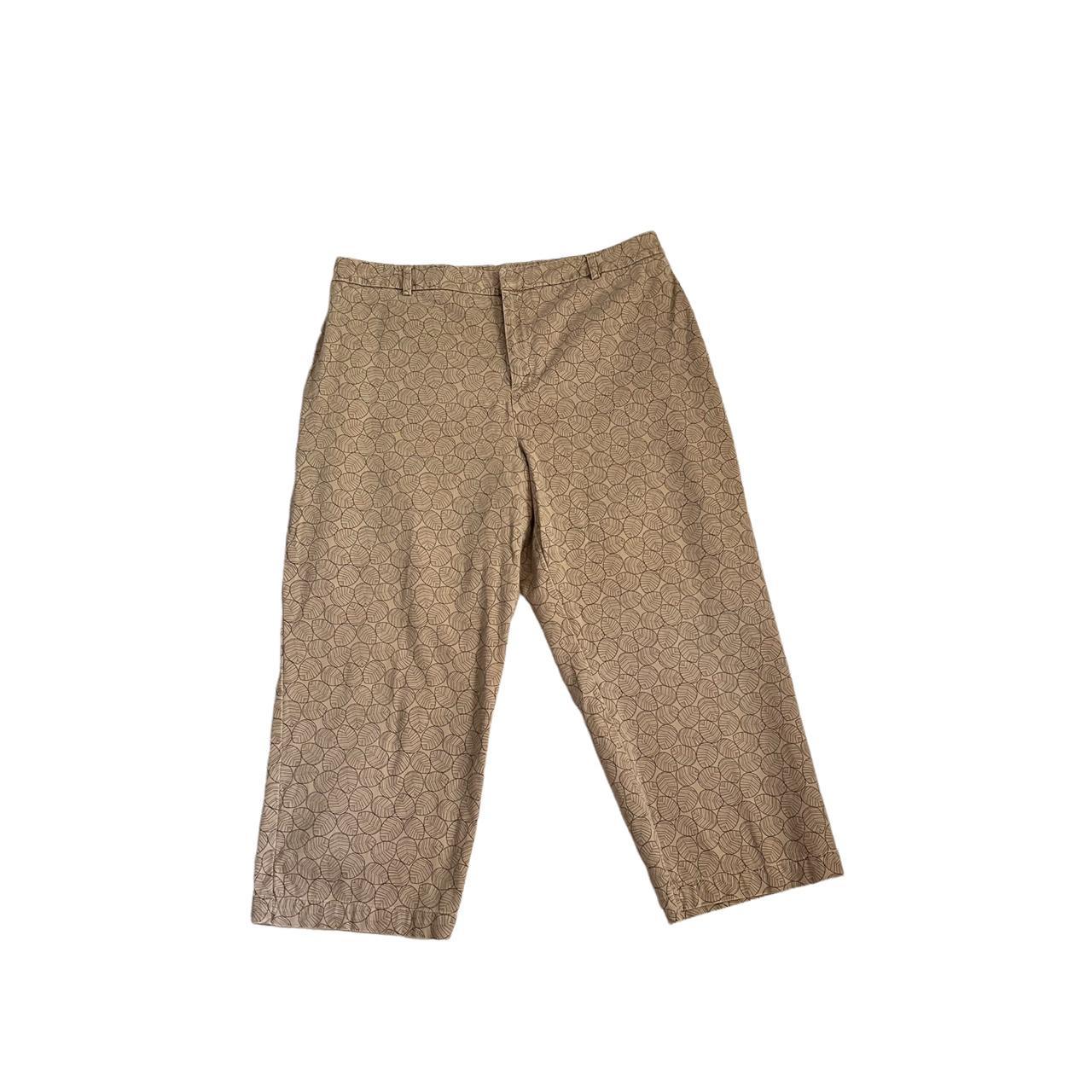 Product Image 1 - Vintage 90’s Taupe/Brown leaf capris.