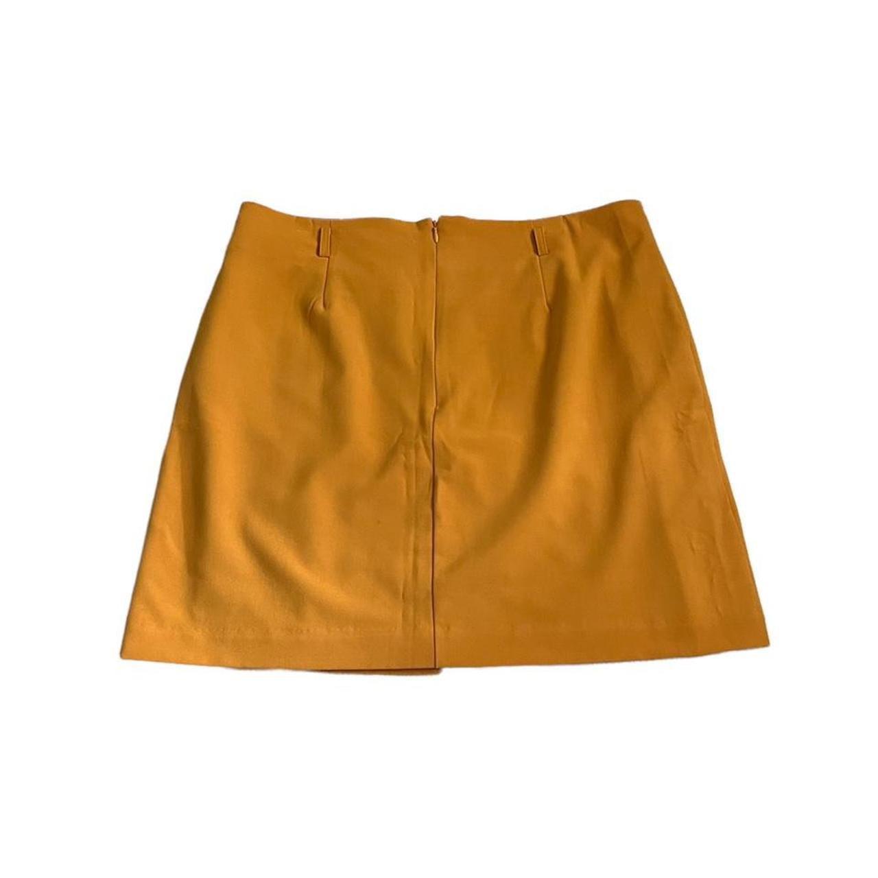 Vintage 90’s Mustard Gold and Black mini skirt.... - Depop