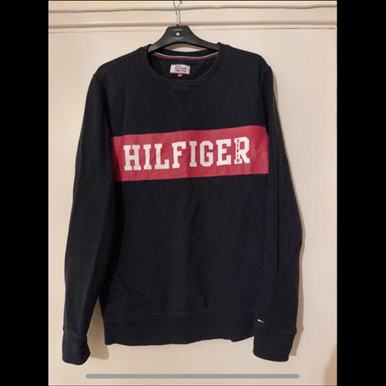 Tommy hilfiger jumper. Light cracks in print as... - Depop