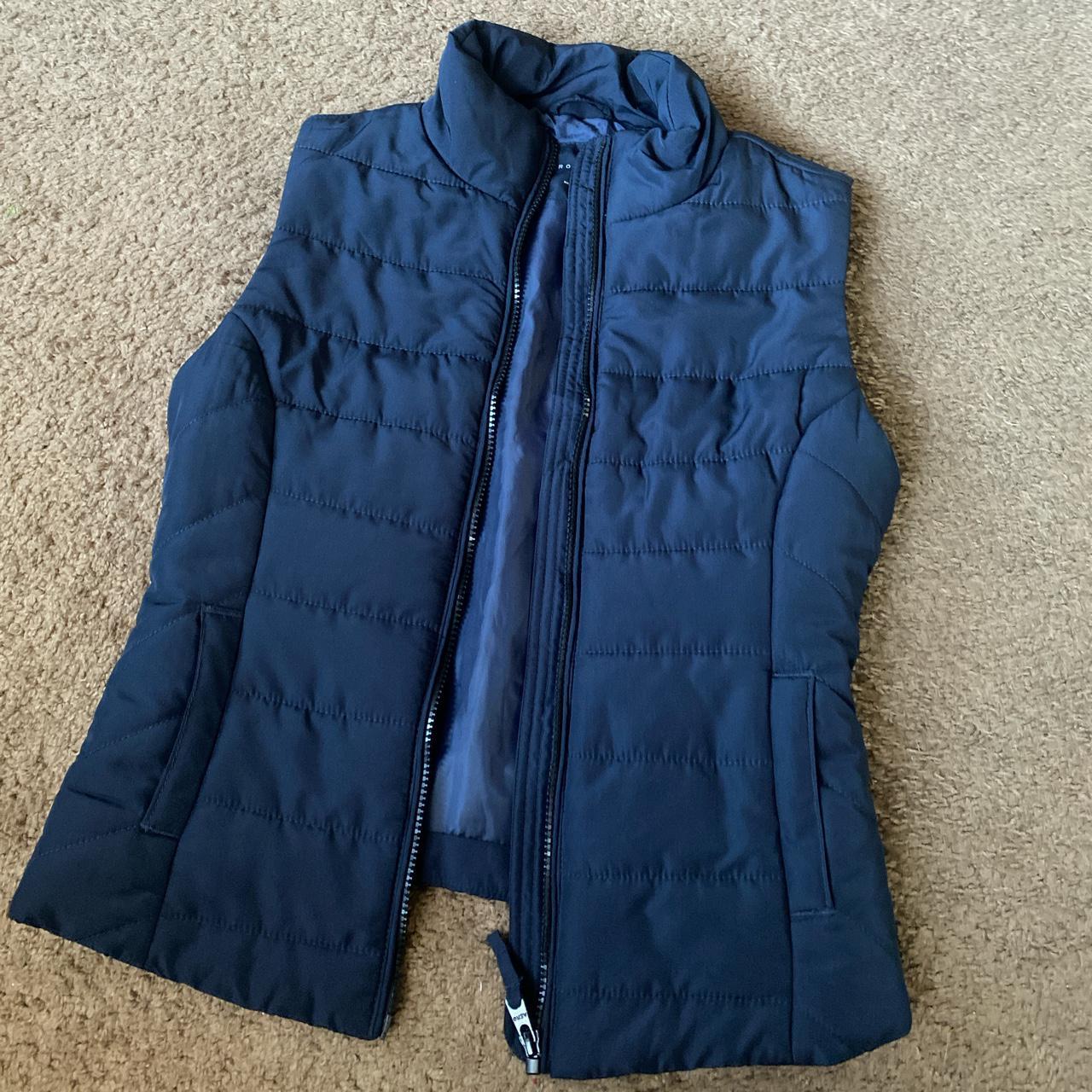 Cute Blue Vest Jacket Perfect for Fall Aeropostale... - Depop