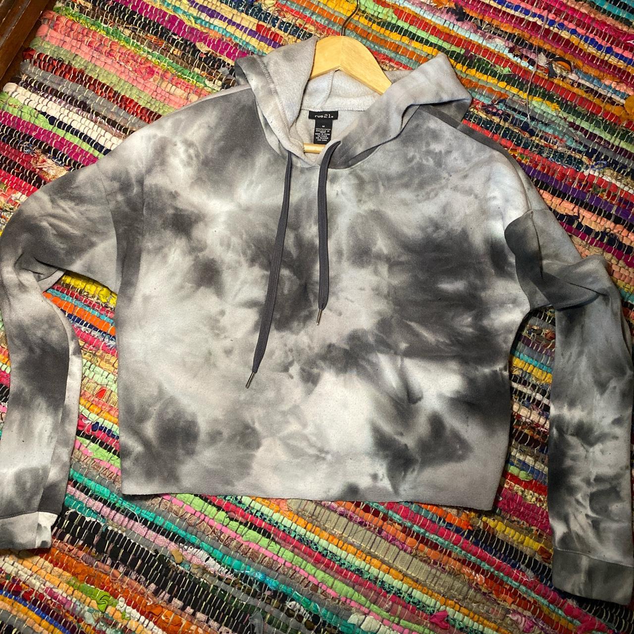 Rue 21 Tie Dye Gray and White Sweatshirt,