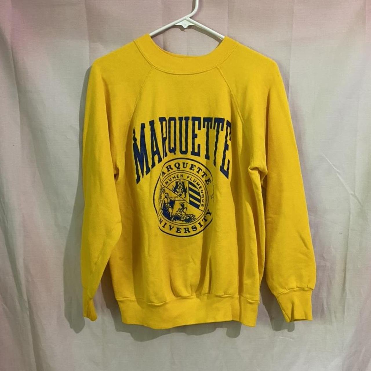 70s Marquette University Raglan Sweatshirt Size... - Depop