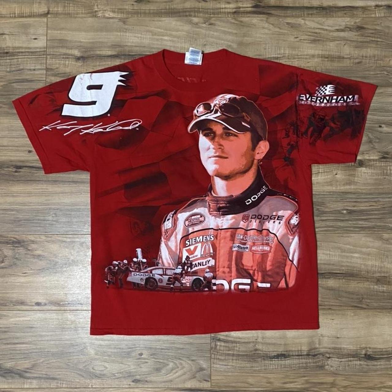 y2k Kasey Kahne McDonalds Nascar AOP Tee Shirt Size Depop