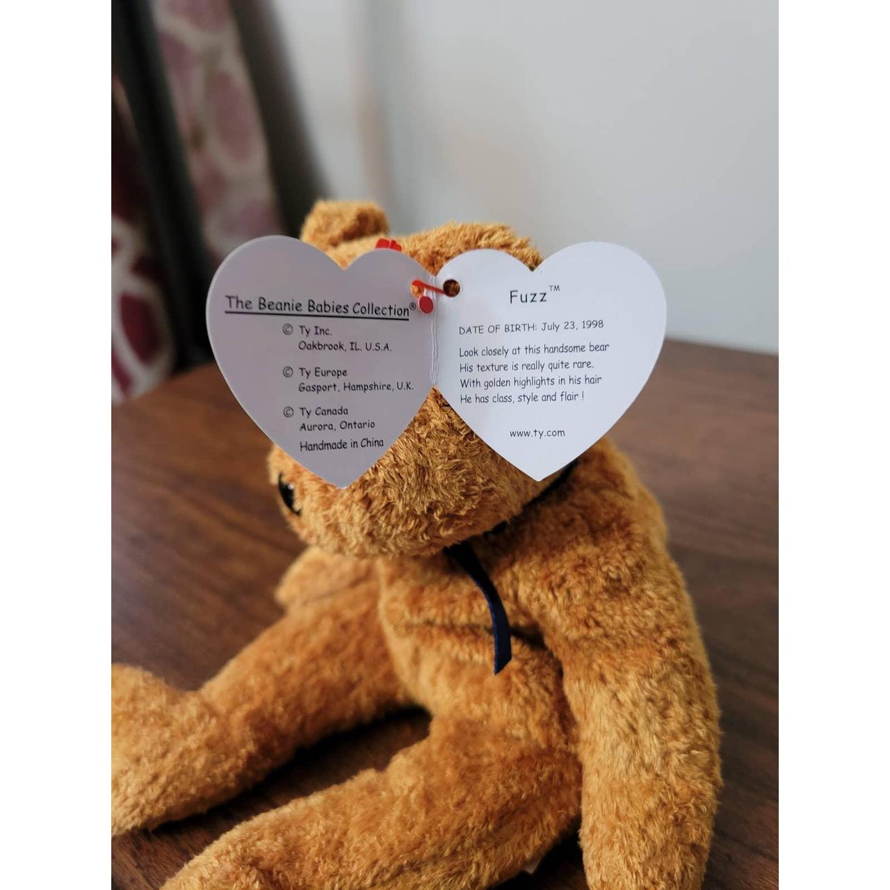 NWT Fuzz The Bear Beanie Baby. Brown beanie baby. Depop