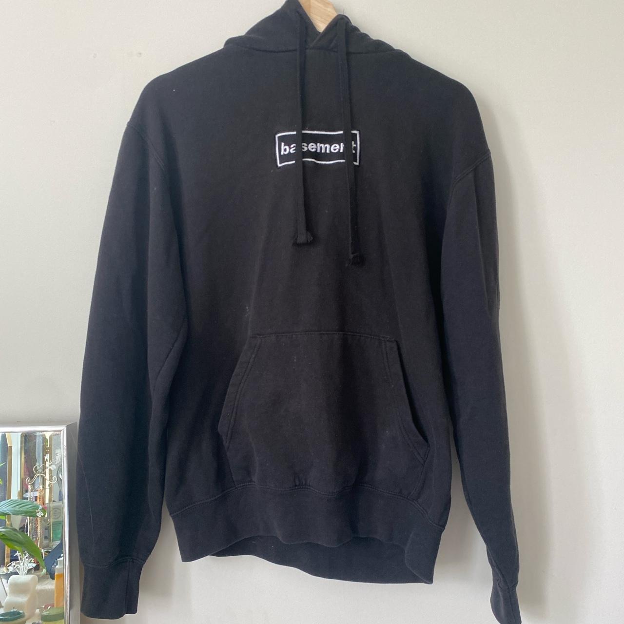 Basement Men's Black Hoodie | Depop