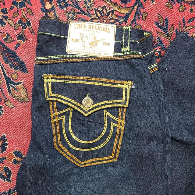 True Religion Ricky Super QT with rare orange and... - Depop