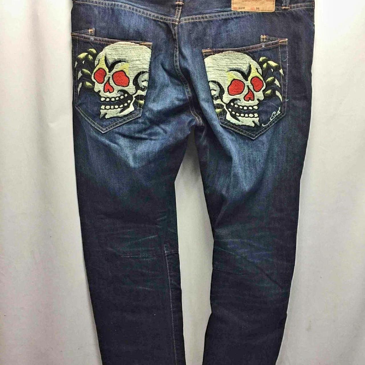 Ed Hardy Denim Jeans 38X32 Men Best ed hardy skull... - Depop